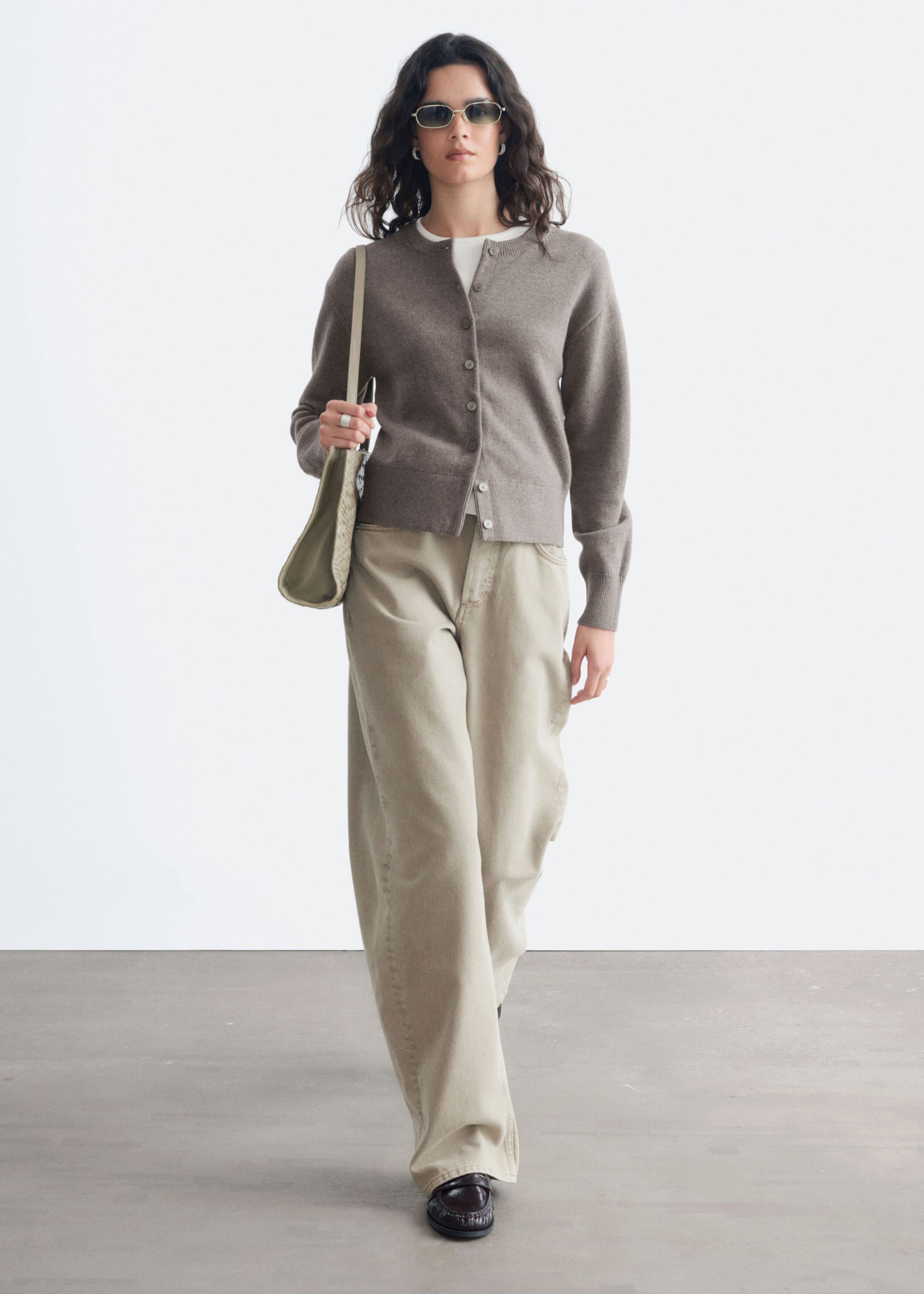 Thin-Knit Cardigan - Mole - Lookbook