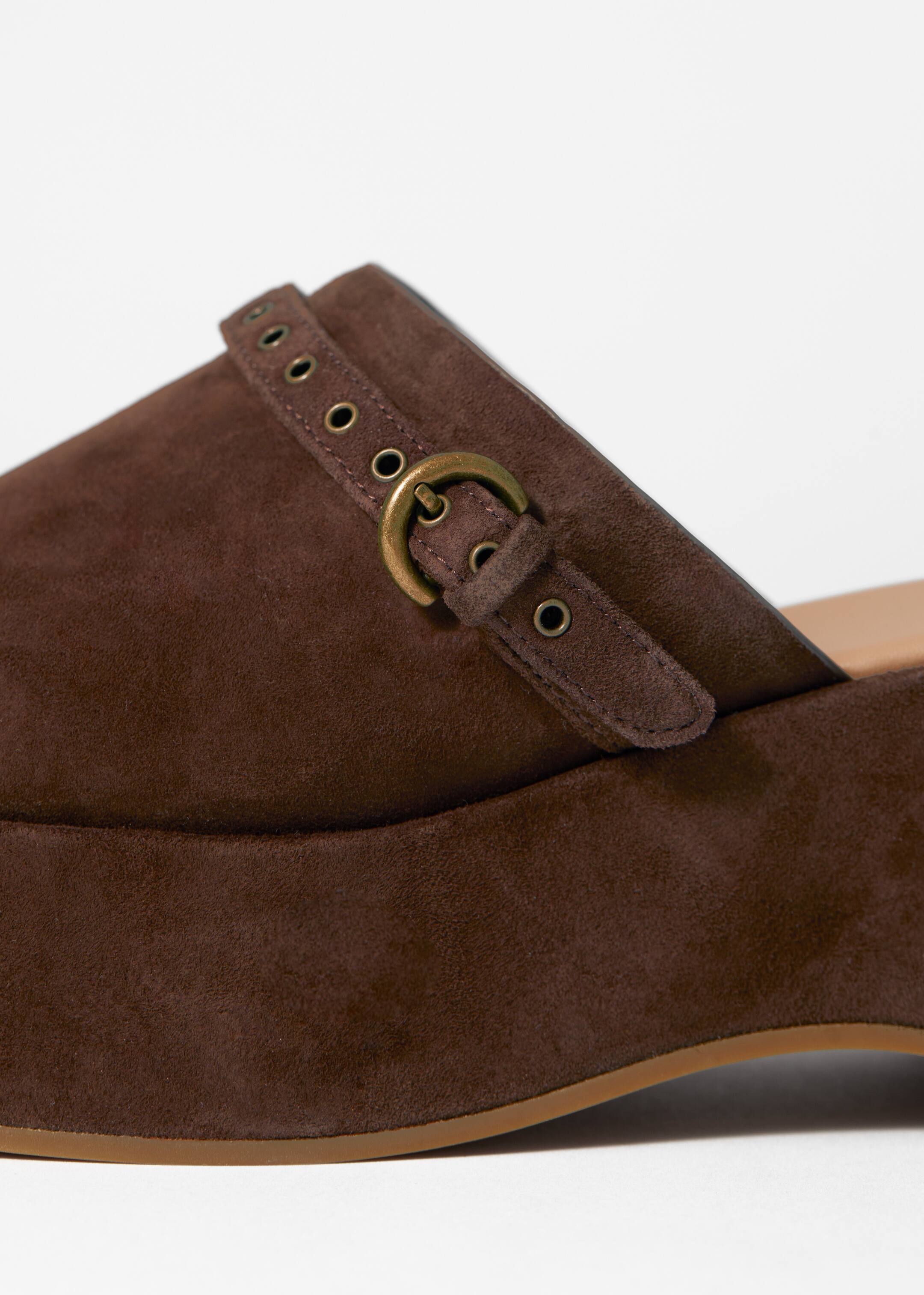 View larger image: Suede Platform Mules - Brown - Ladies | H&M GB 4