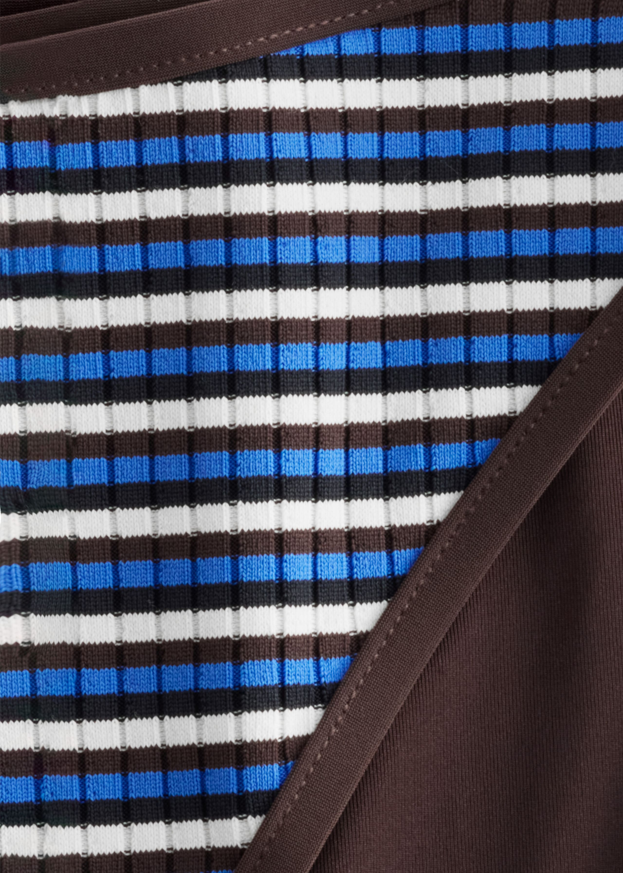 Image of Contrast-Trim Ribbed Bikini Briefs