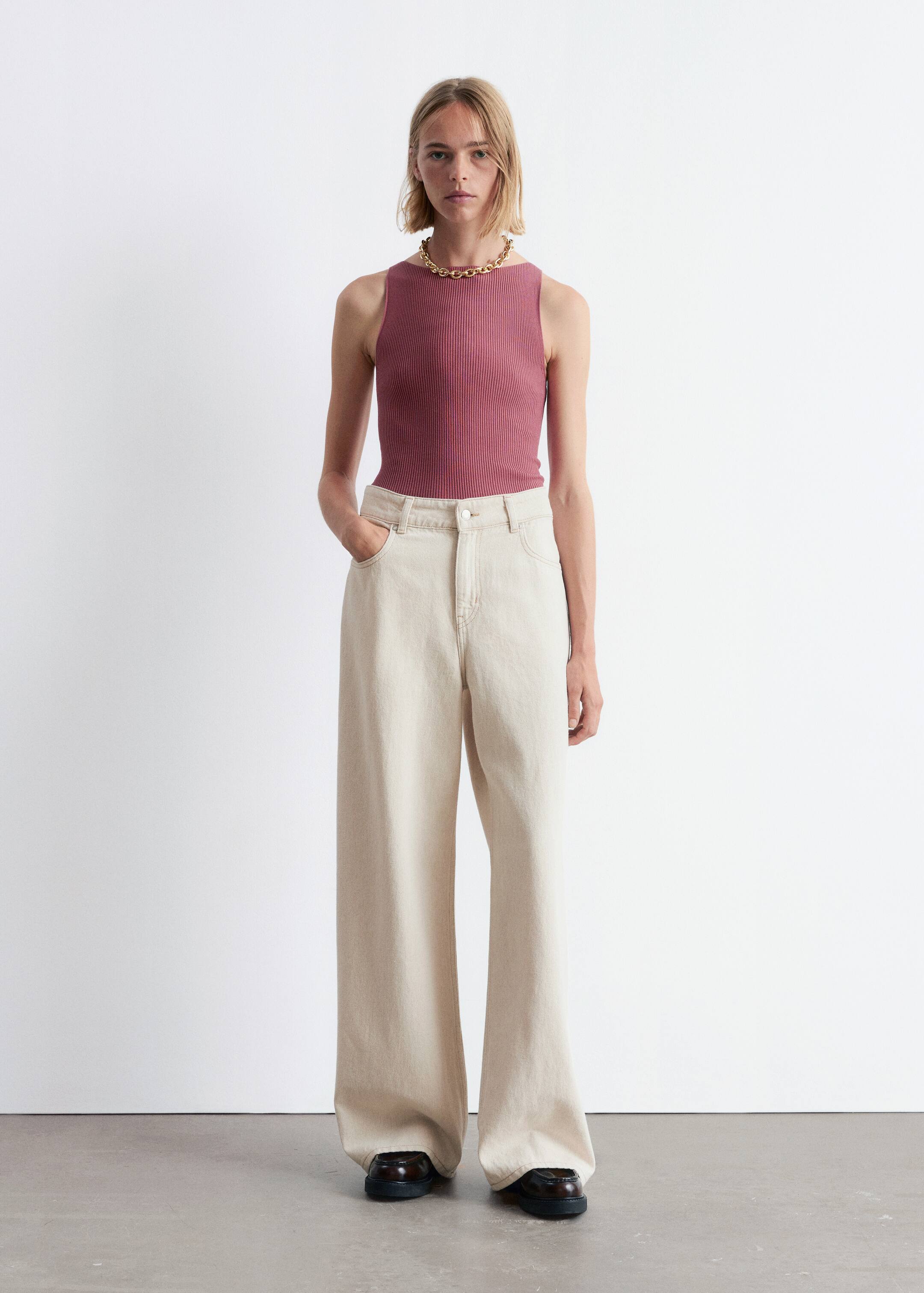 Ver imagen más grande: Camiseta de tirantes en punto de canalé - Malva - MUJER | H&M ES 2