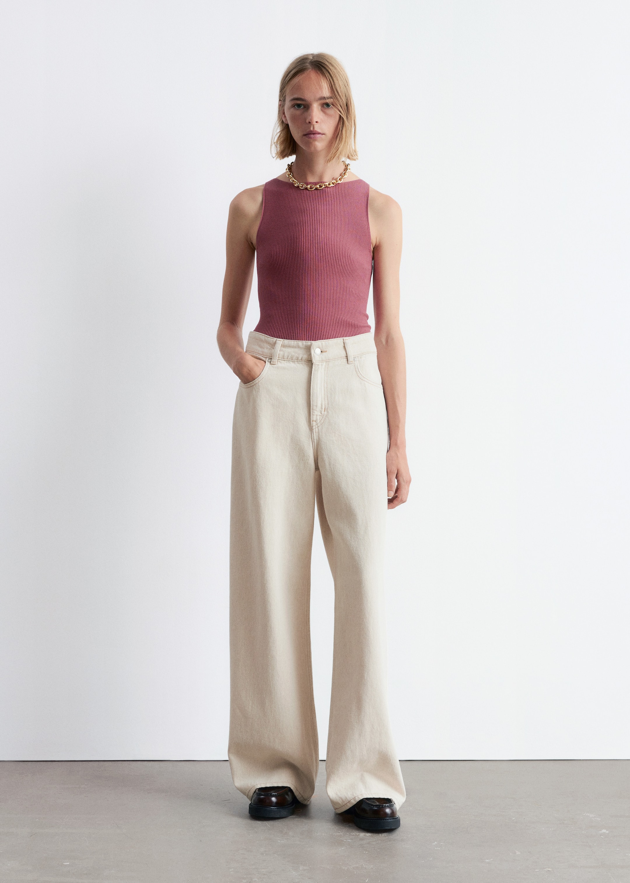 Grösseres Bild ansehen: Rippstrick-Tanktop - Mauve - DAMEN | H&M CH 2