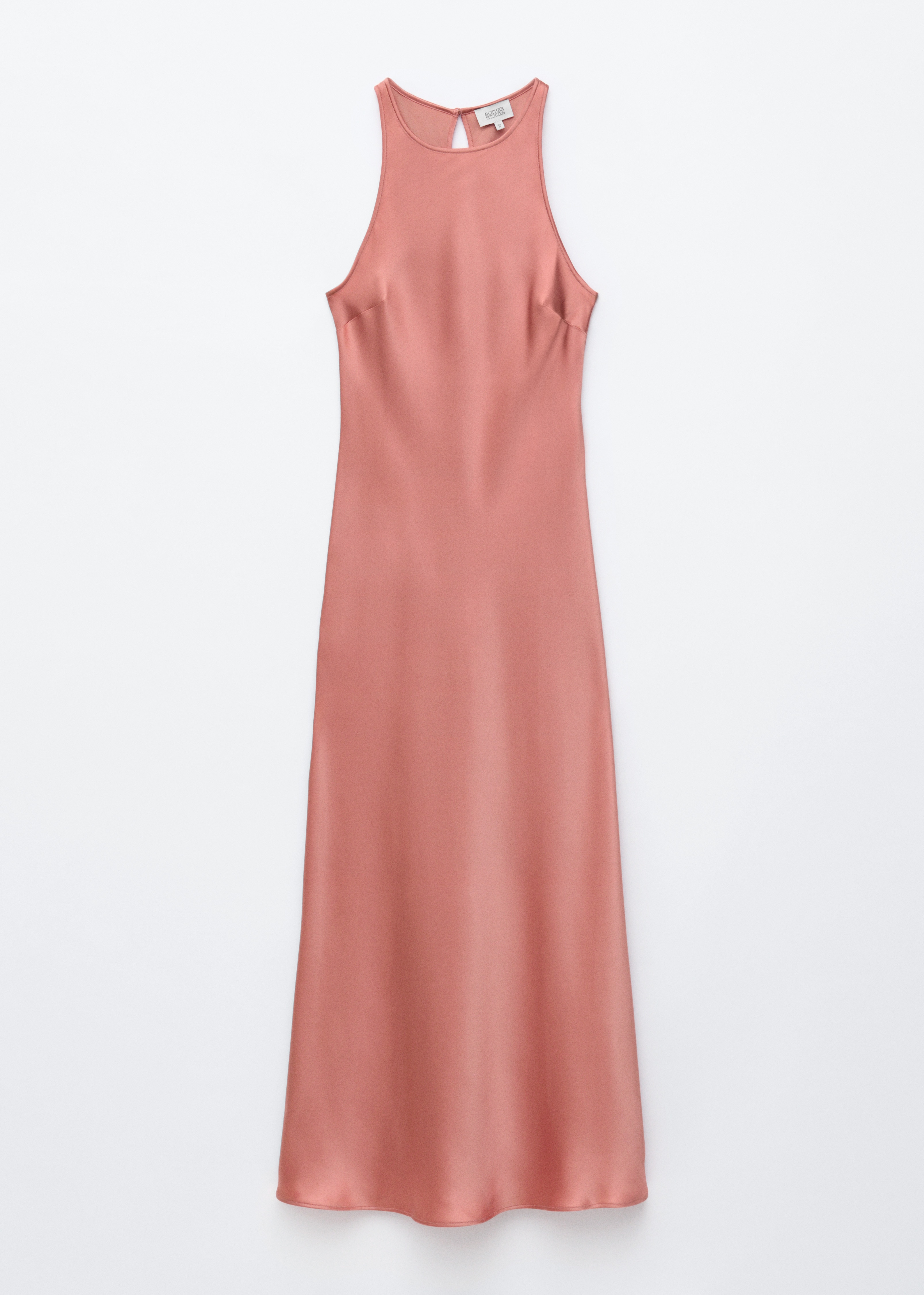 Αμάνικο Σατέν Φόρεμα Midi