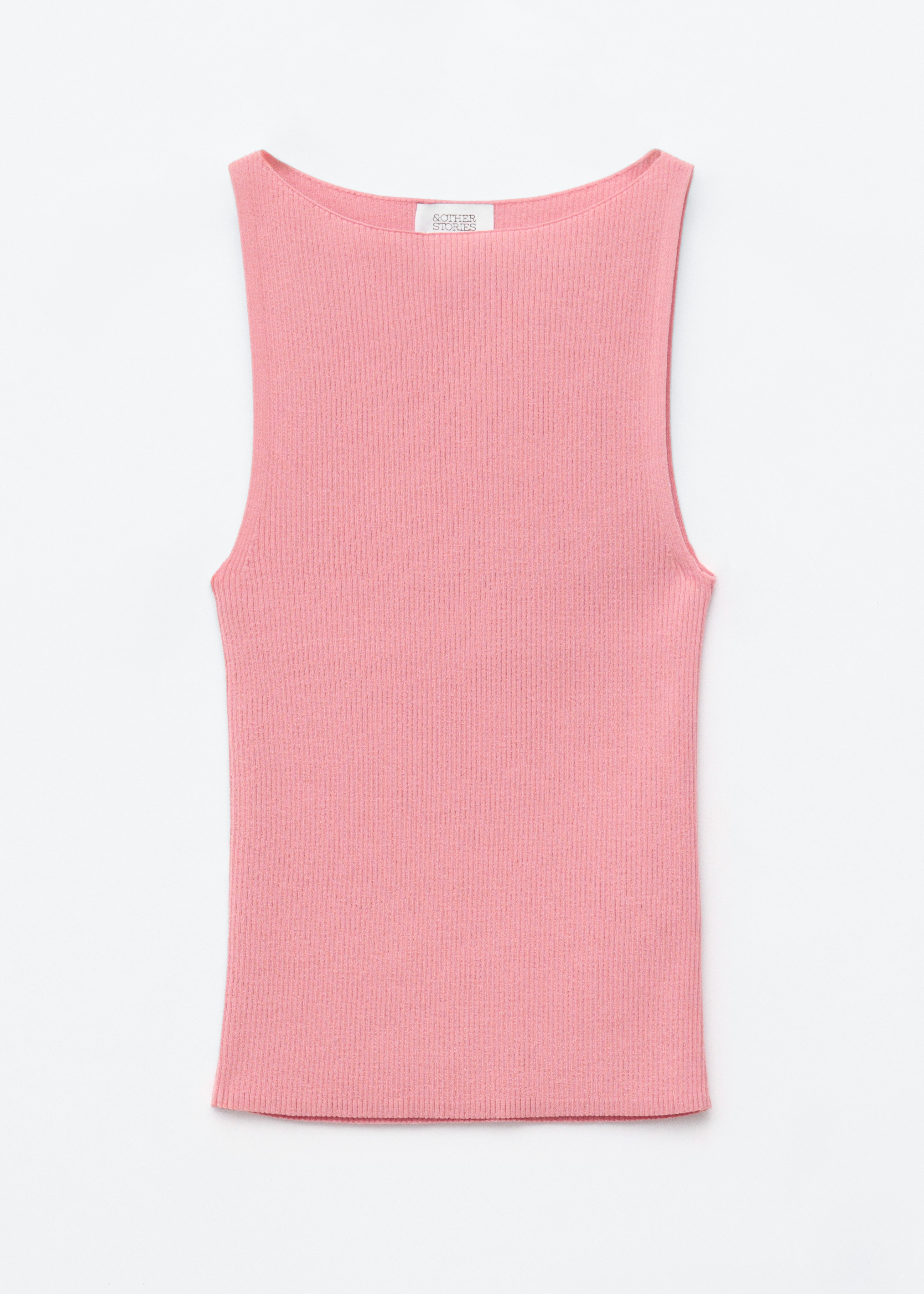 Camiseta de tirantes en punto de canalé - Rosa/Rojo/Marrón oscuro/Amarillo verdoso