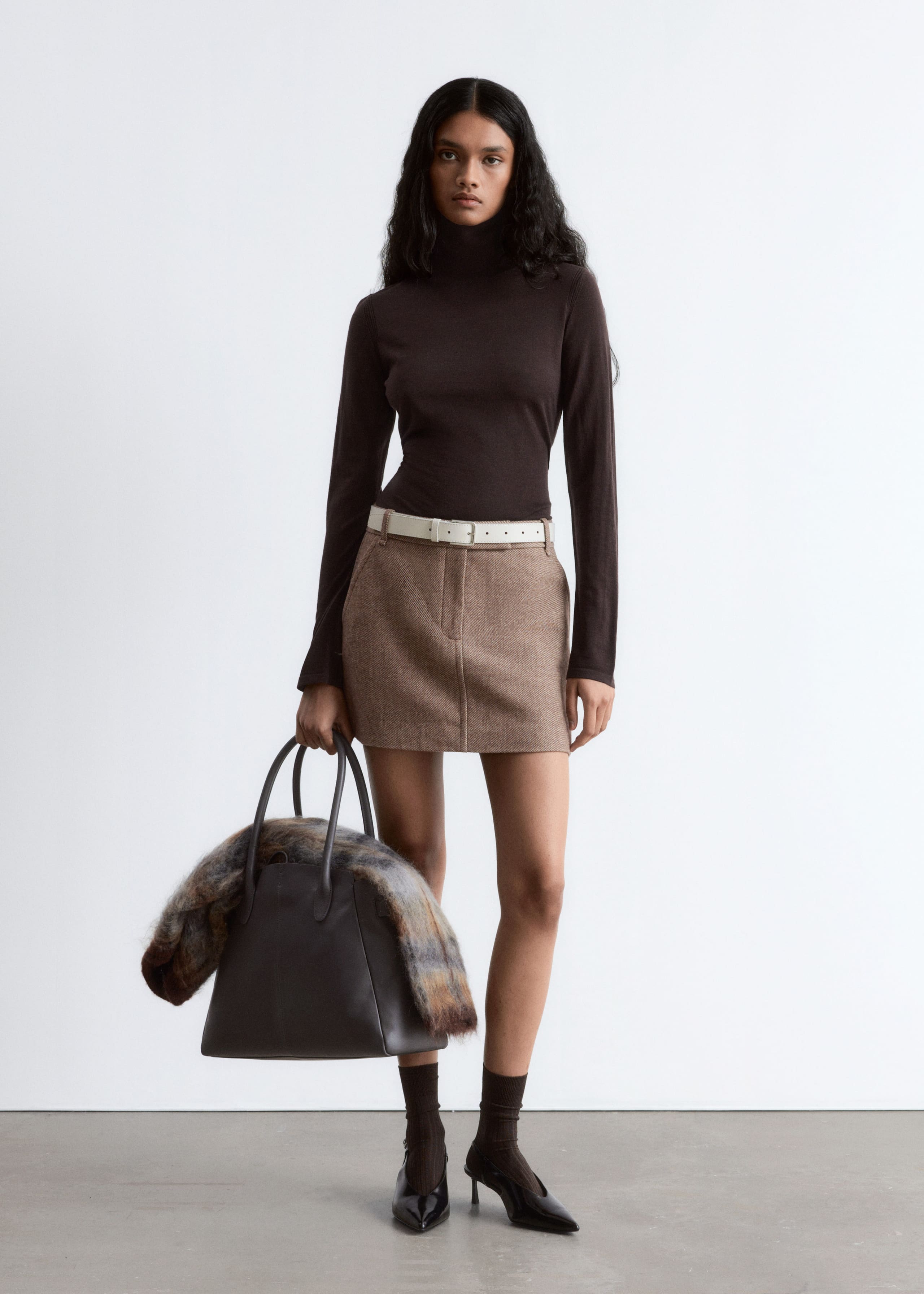 Image of Rollkragenpullover aus fein gestrickter Wolle