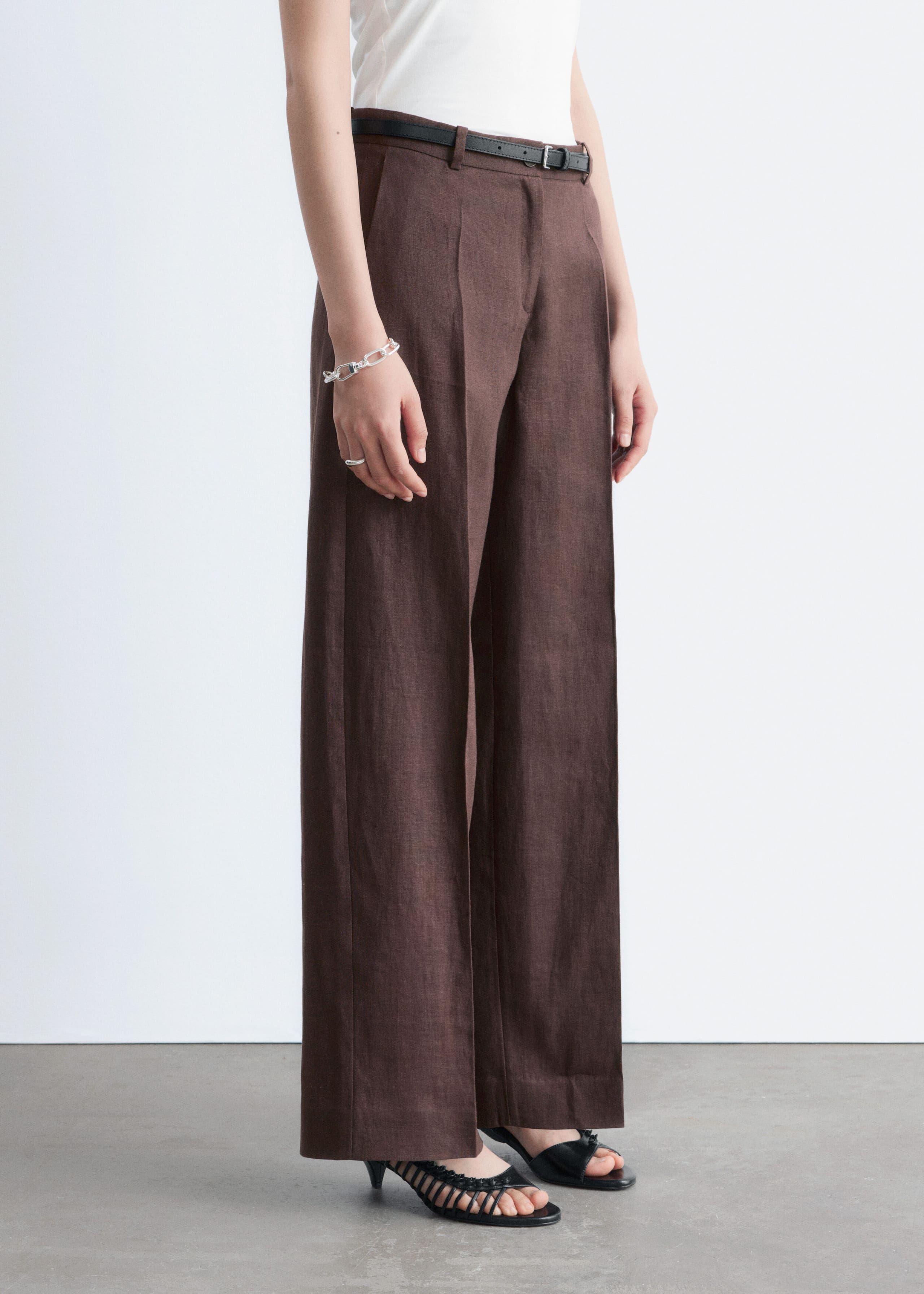 Image of Tailored Linen Trousers