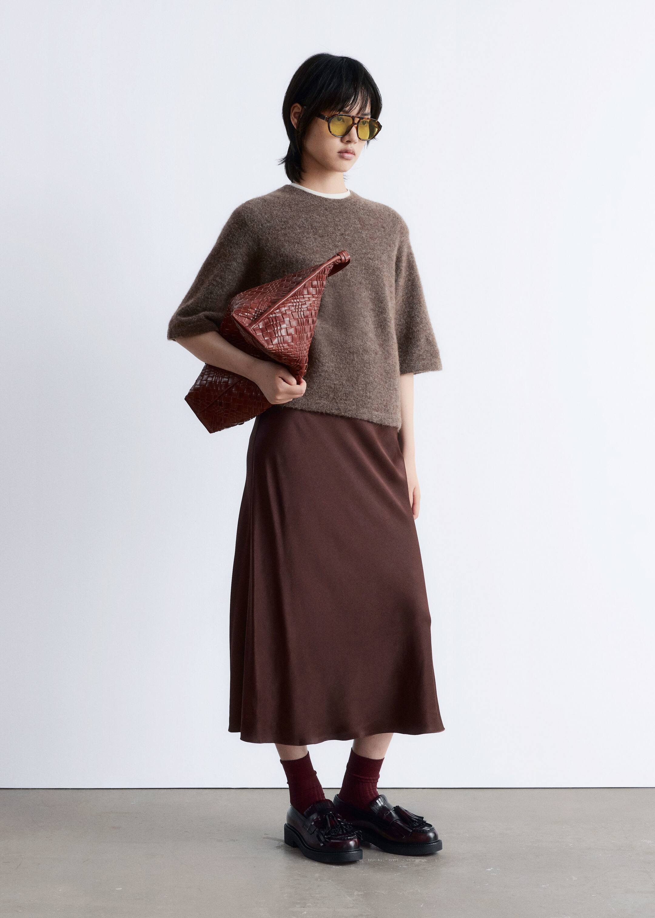 Ver imagen más grande: Top de punto en mezcla de alpaca - Topo - MUJER | H&M ES 4