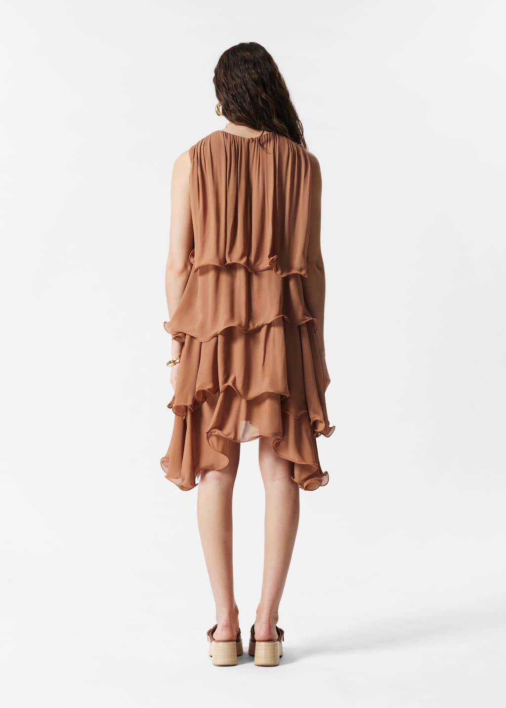 Image of Sleeveless Frill Mini Dress