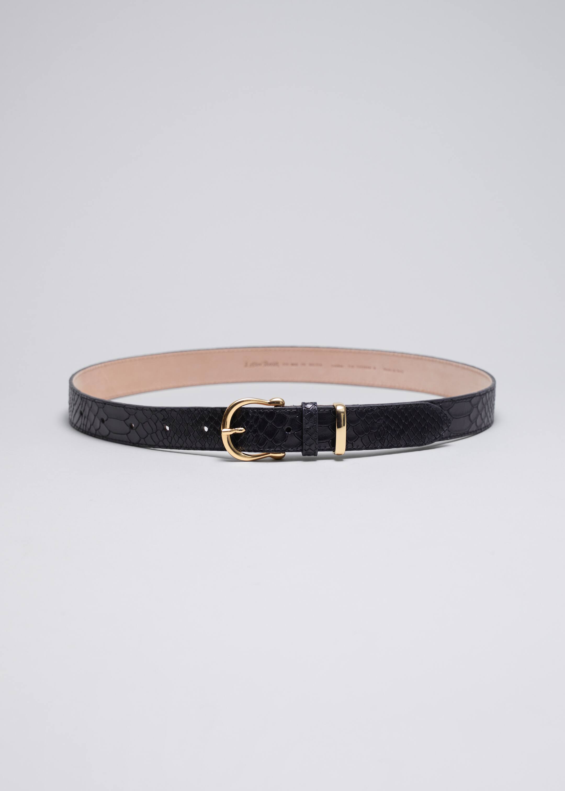 View larger image: Croco Leather Belt - Black - Ladies | H&M GB 1