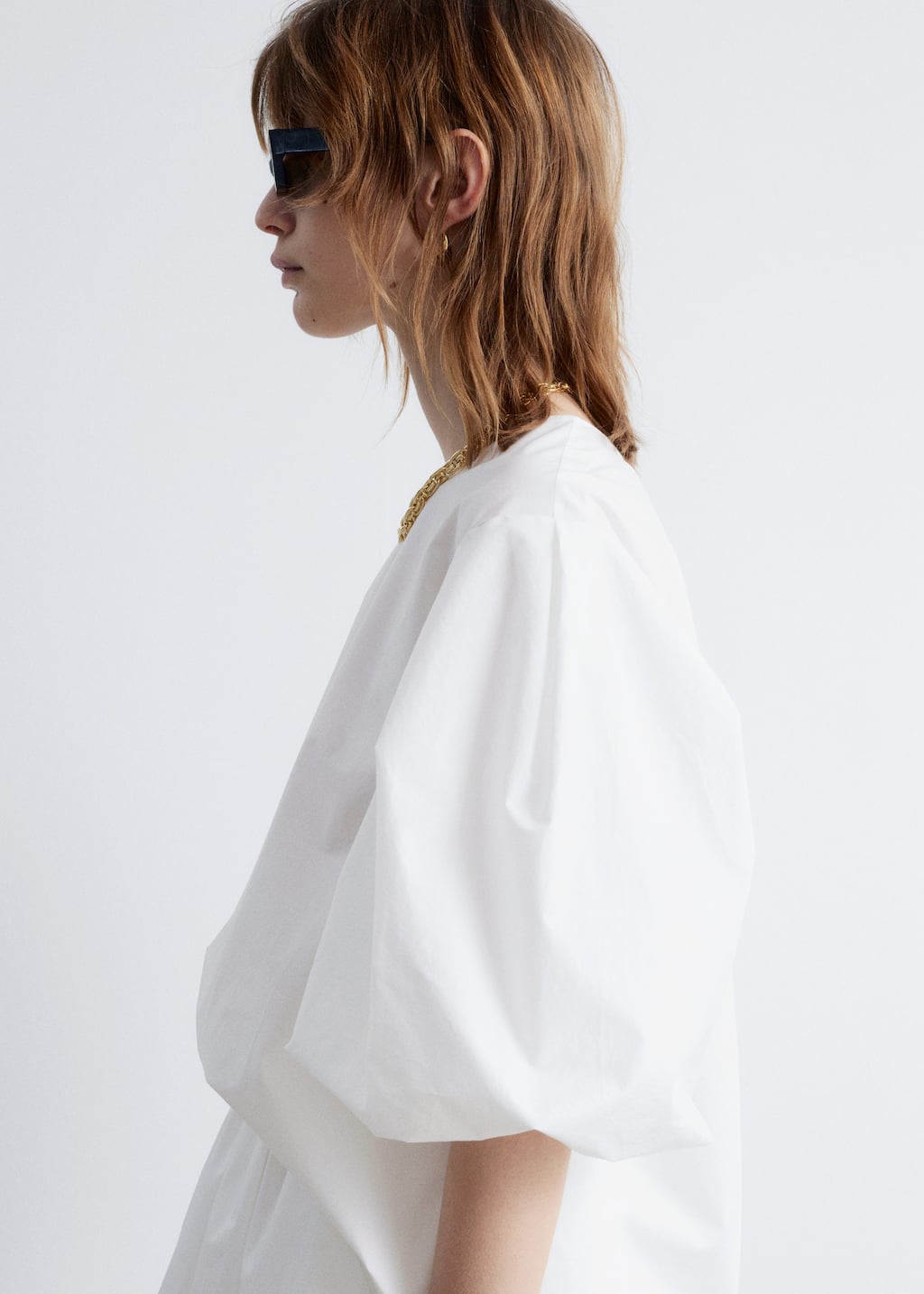 Image of Voluminous Puff-Sleeve Blouse