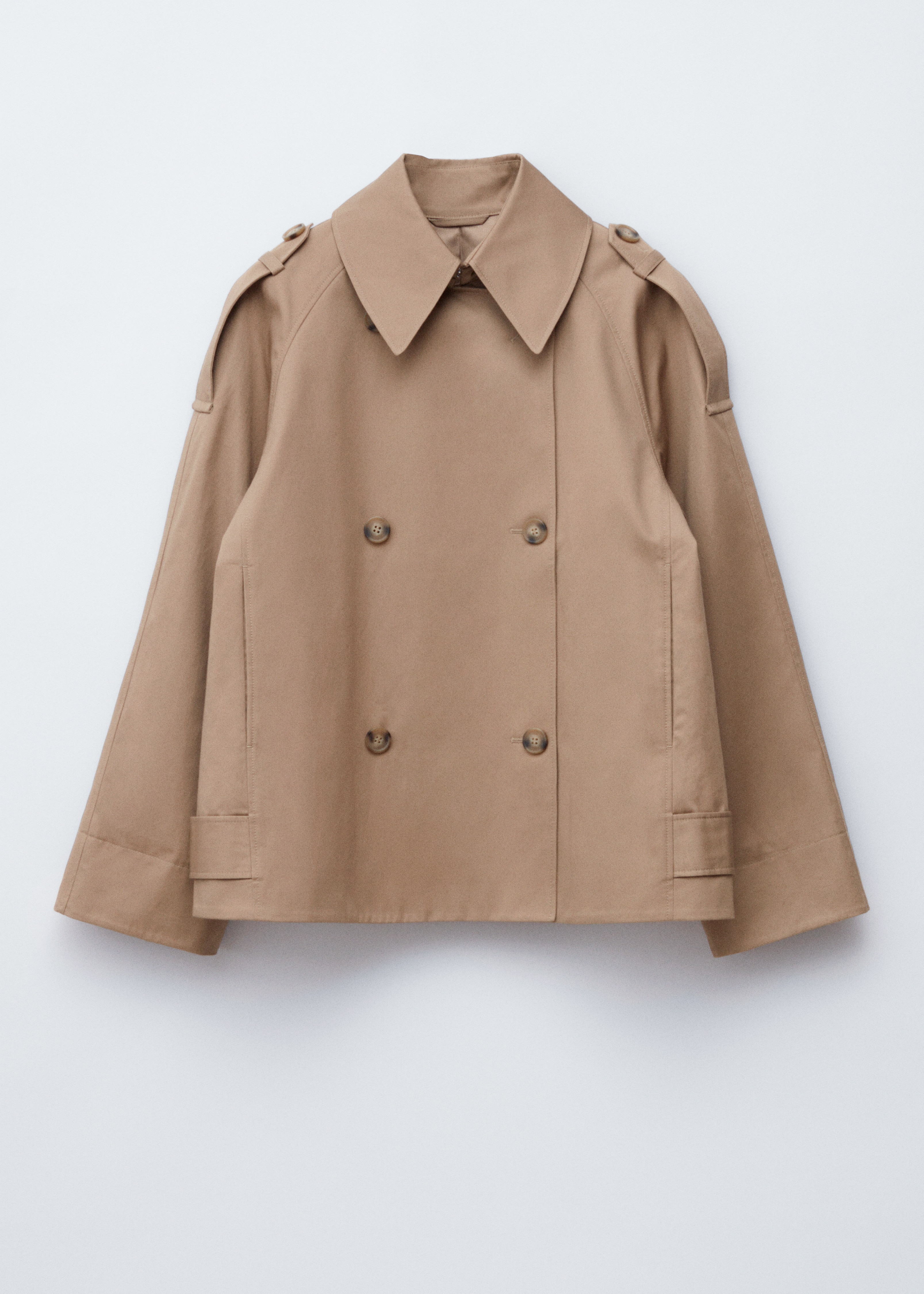 Doppelreihige Trenchjacke - Beige/Khaki