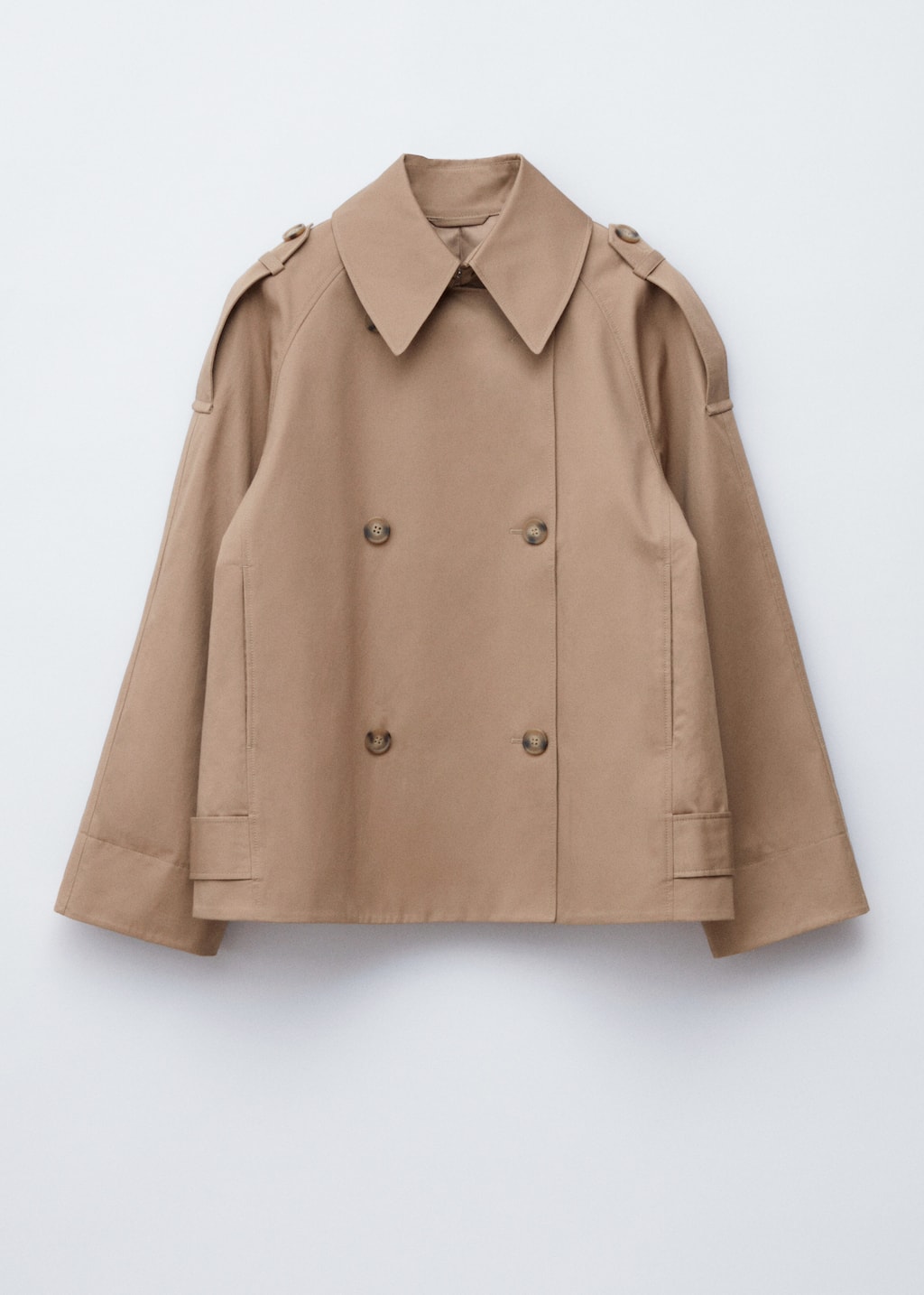 Image of Double-Breasted Trench Jacket