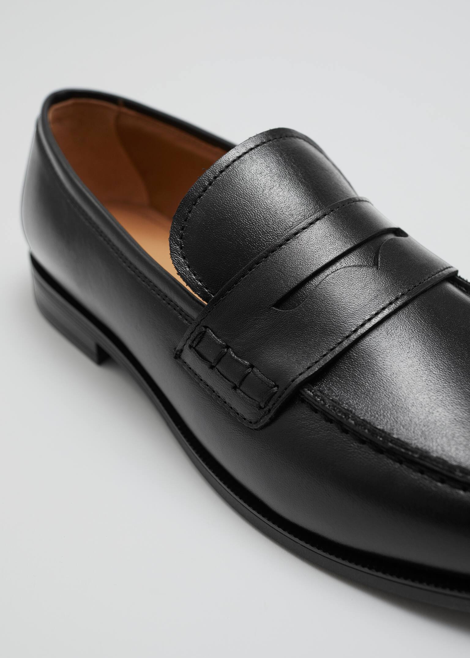 Penny-Loafer aus Leder - Schwarz - 4