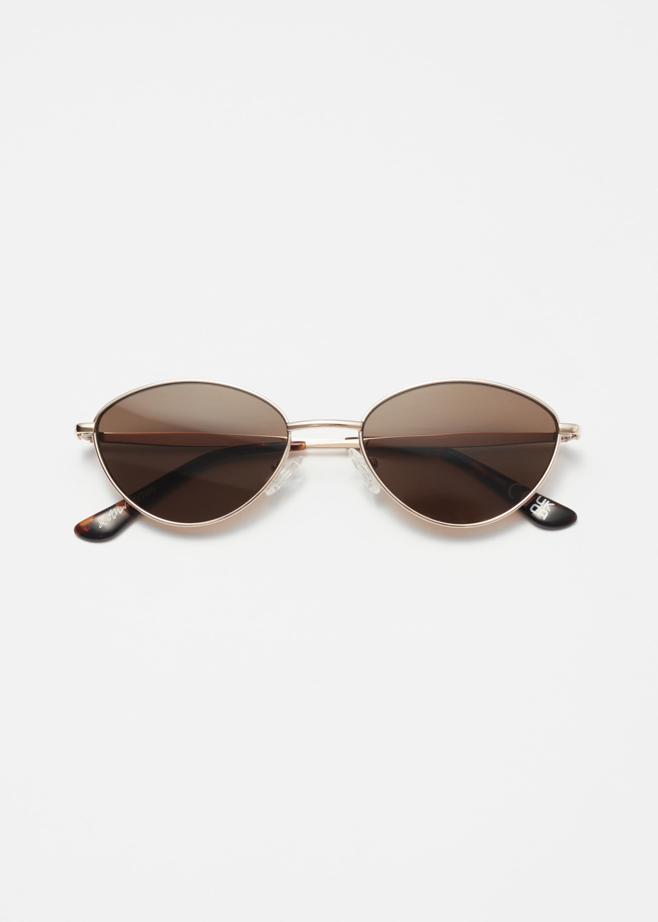 Größeres Bild ansehen: Ovale Sonnenbrille mit Metallgestell - Gold - Ladies | H&M DE 1
