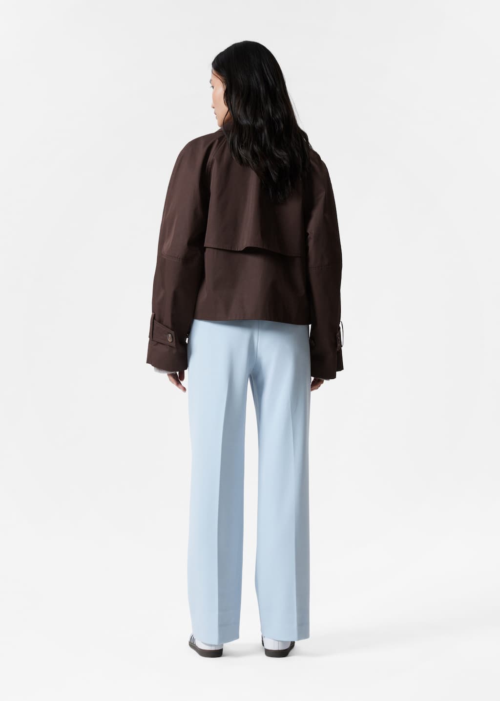 Image of Wide Press-Crease Trousers
