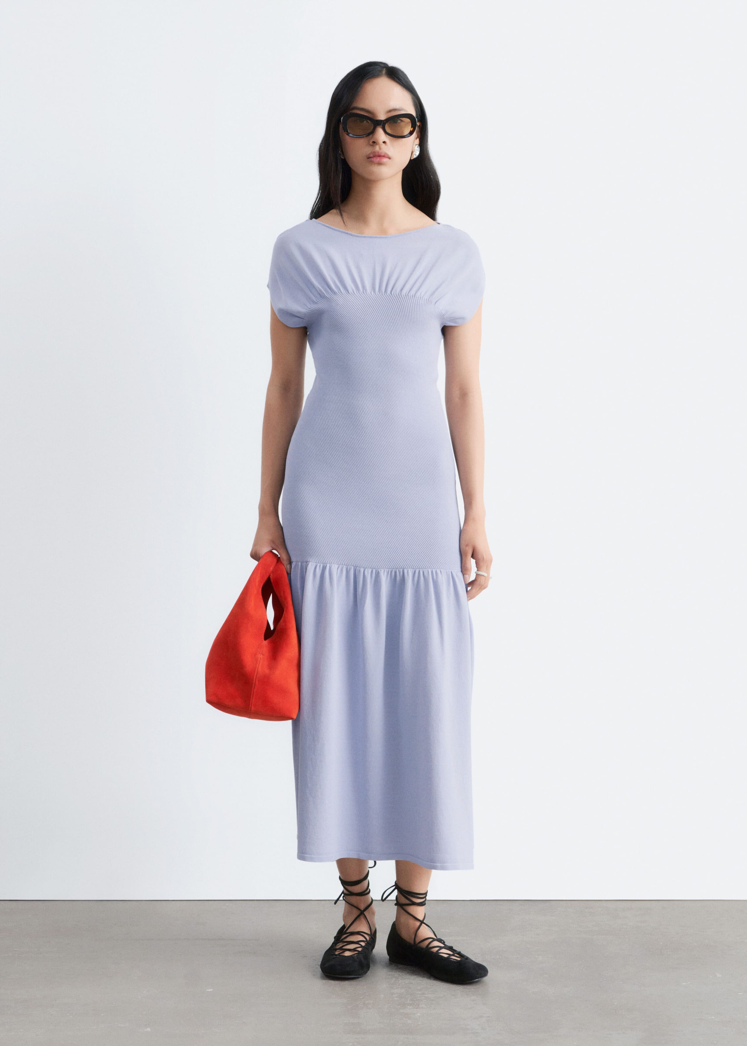 Panel Maxi Dress - Blue - Lookbook