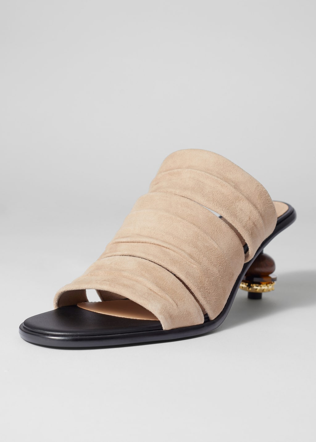 Image of Mules in pelle con dettaglio decorativo