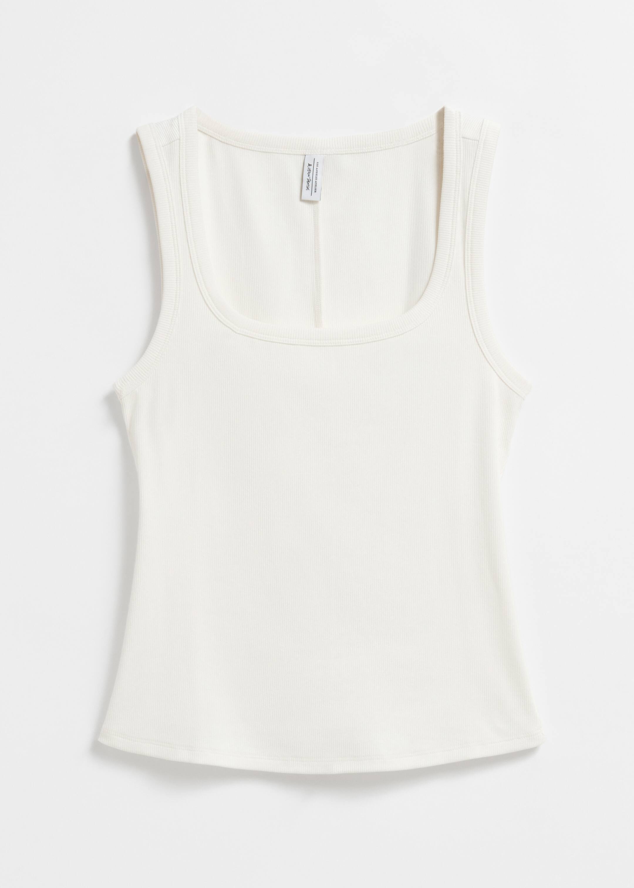 View larger image: Ribbed Tank Top - White - Ladies | H&M GB 5