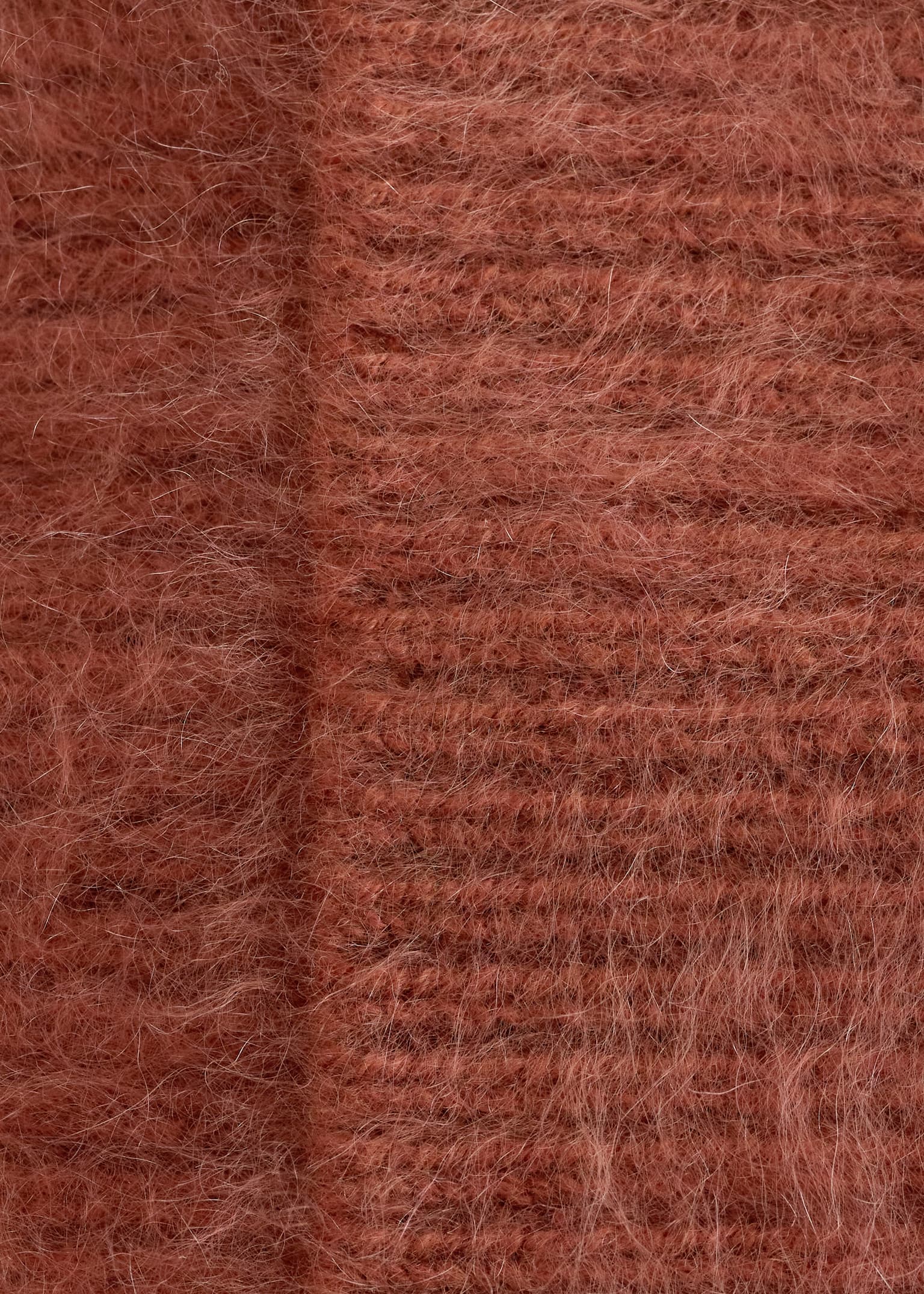 Bonnet en cachemire brossé - Brun rouille/Marron foncé/Couleur crème/Rose clair - 2