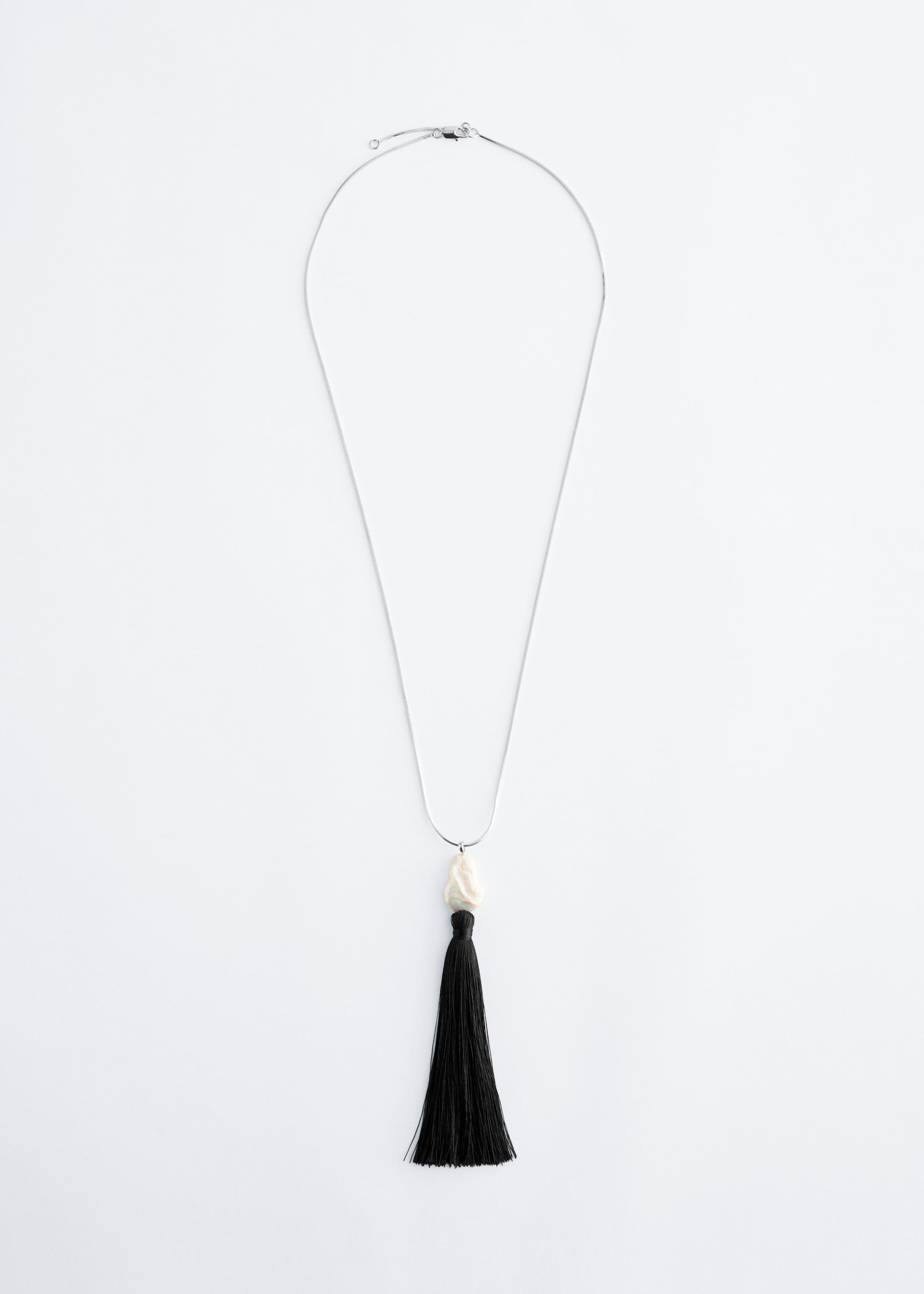 Tassel Necklace - Silber/Schwarz - Stillleben