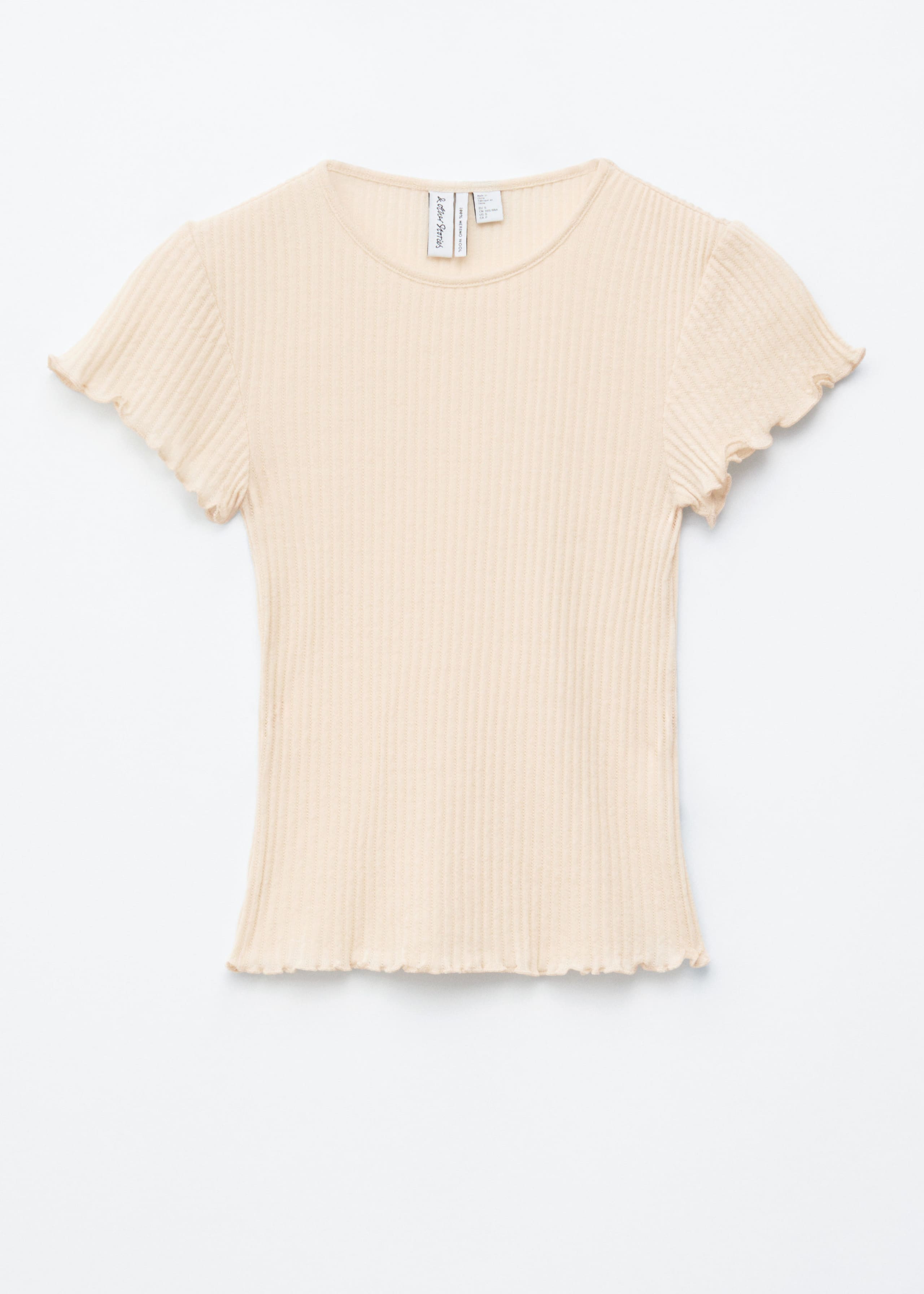 Ribbed Wool T-Shirt - Butter Yellow - Still Life