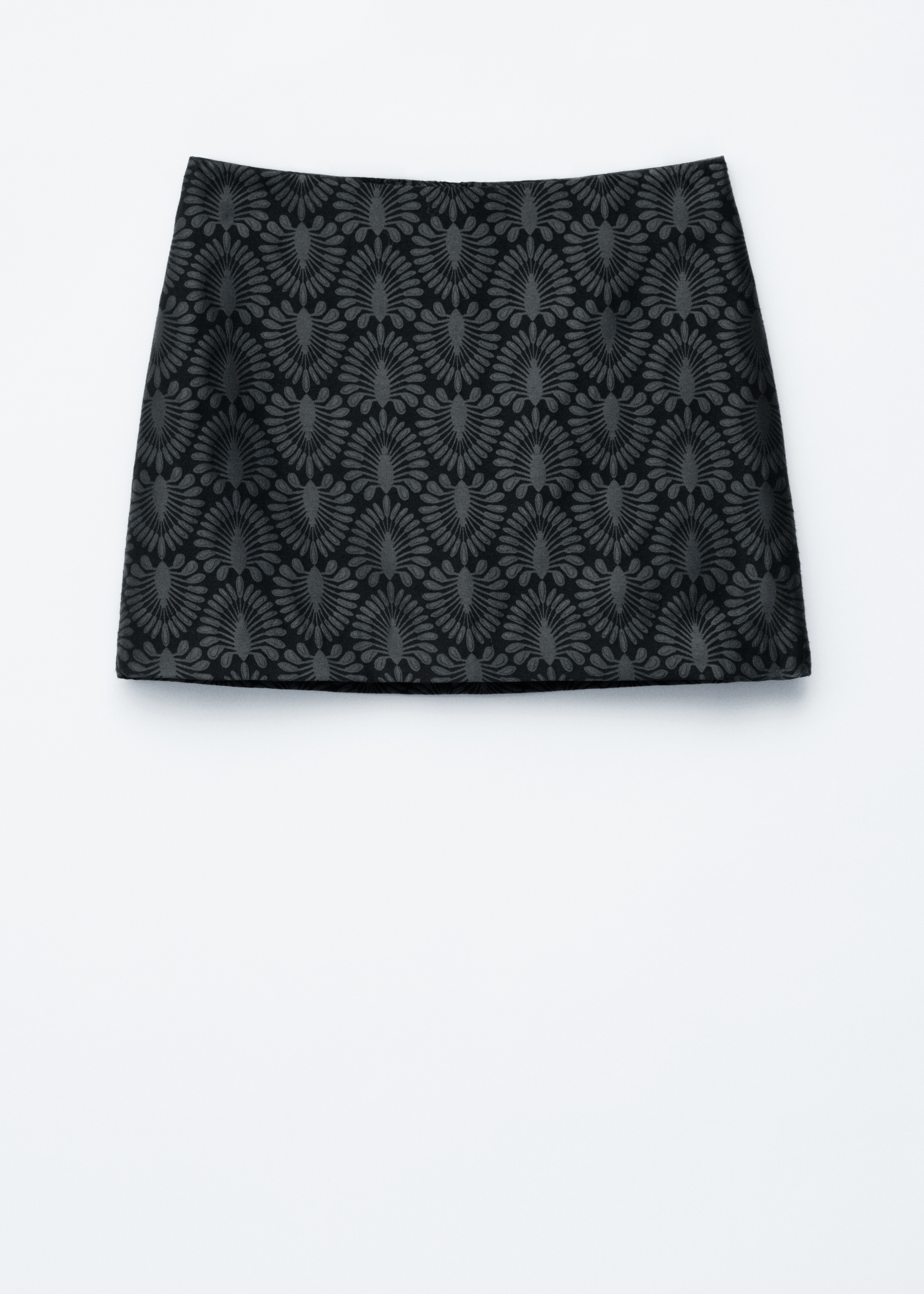 Brocade Mini Skirt - Black