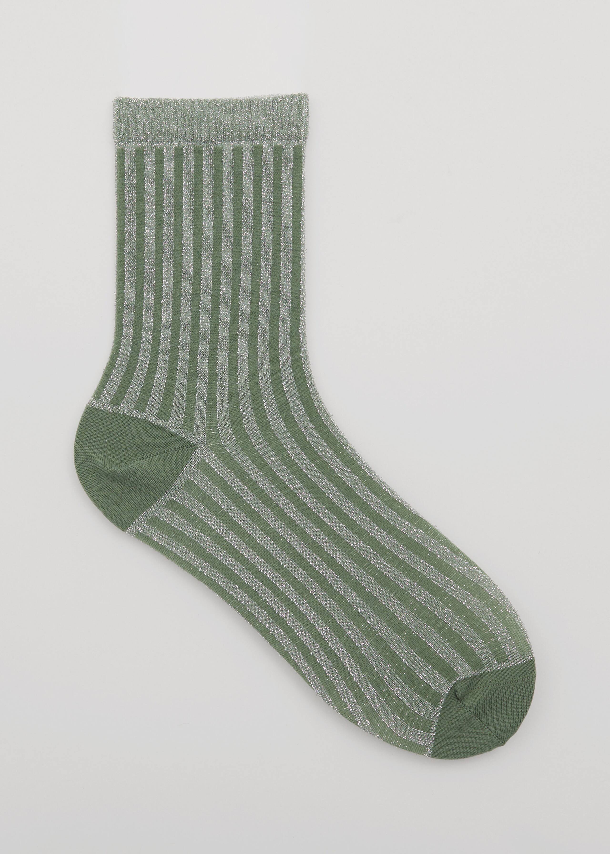 Glitter Rib Socks - Jade - Bodegón