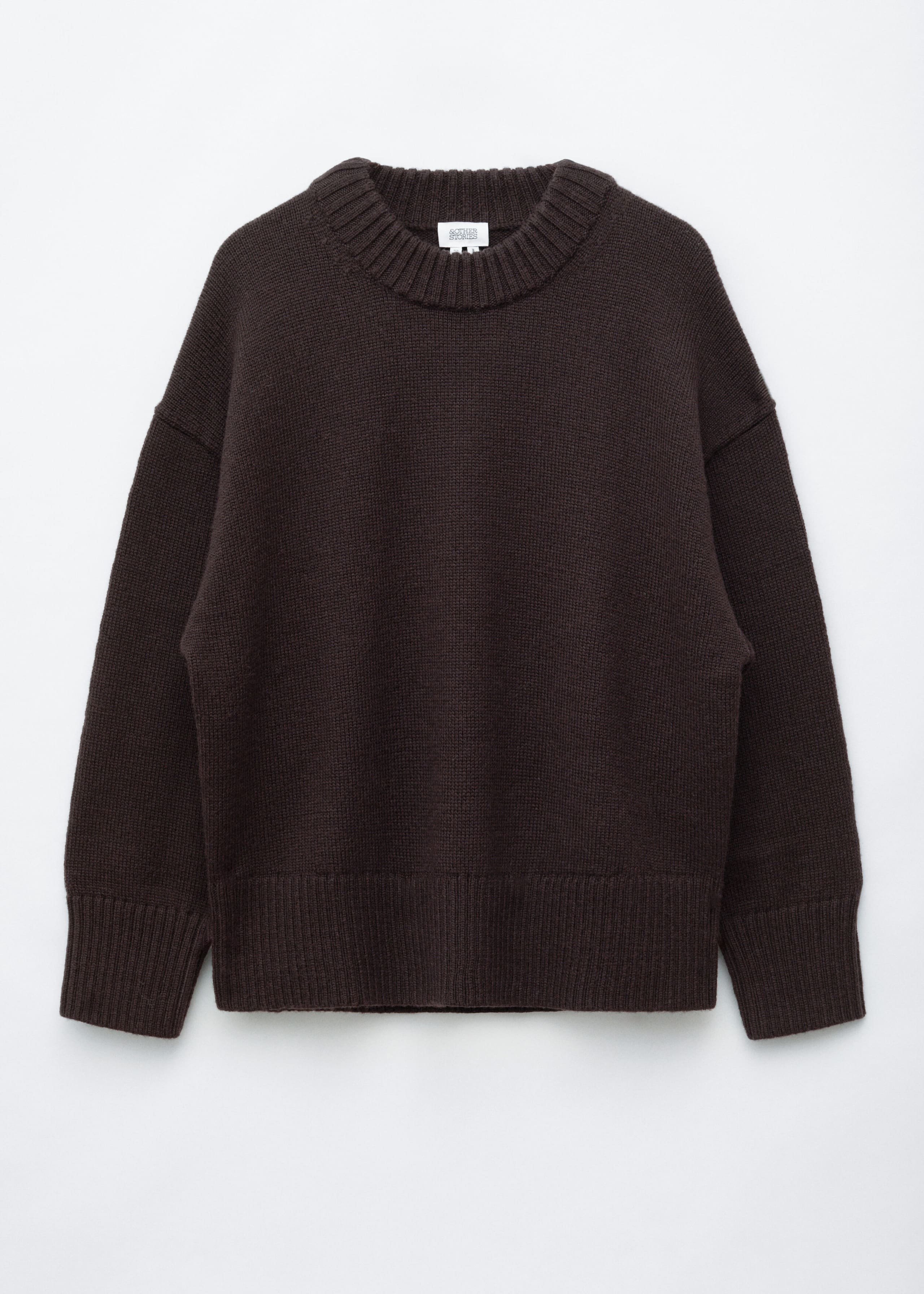 Oversized Wool Jumper - Dark Brown - Still Life