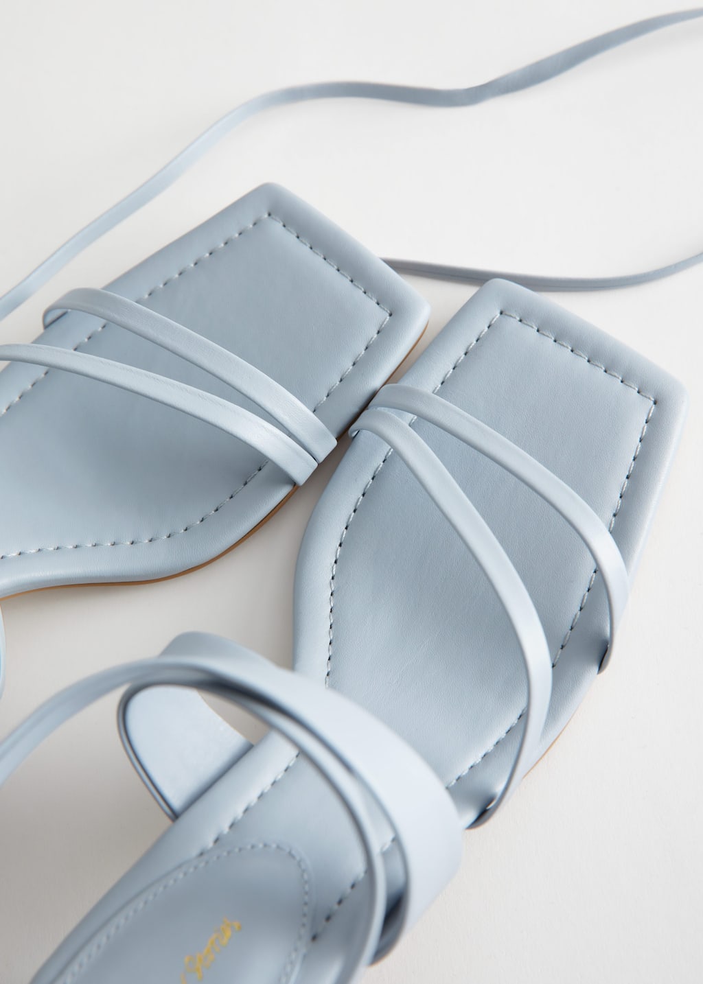 Image of Block Heel Strappy Leather Sandals