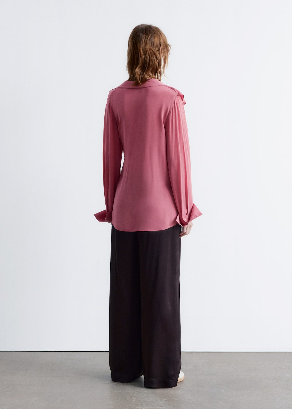 Image of Ruffle Wrap Blouse