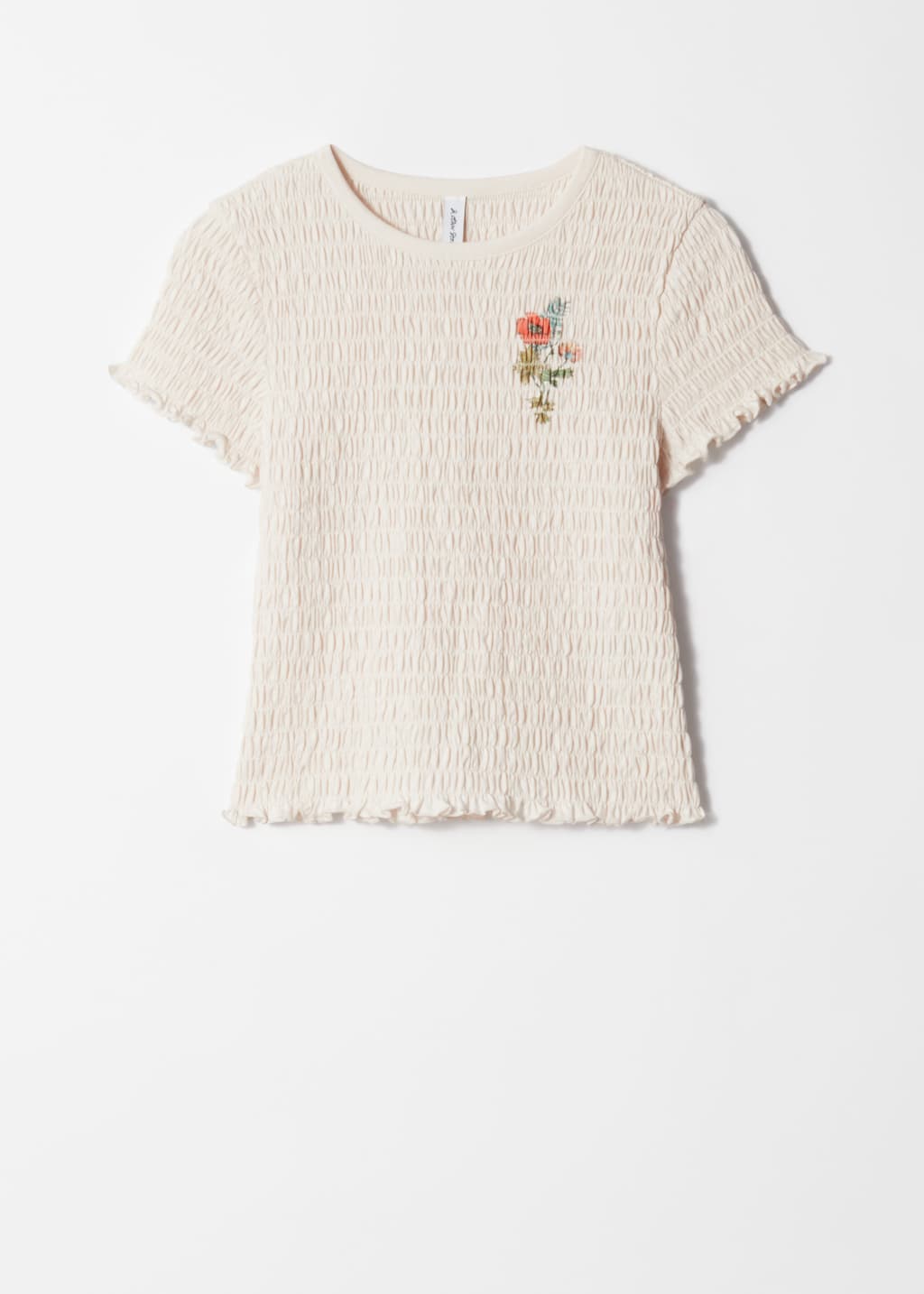 Smocked T-Shirt - Orange - Still Life