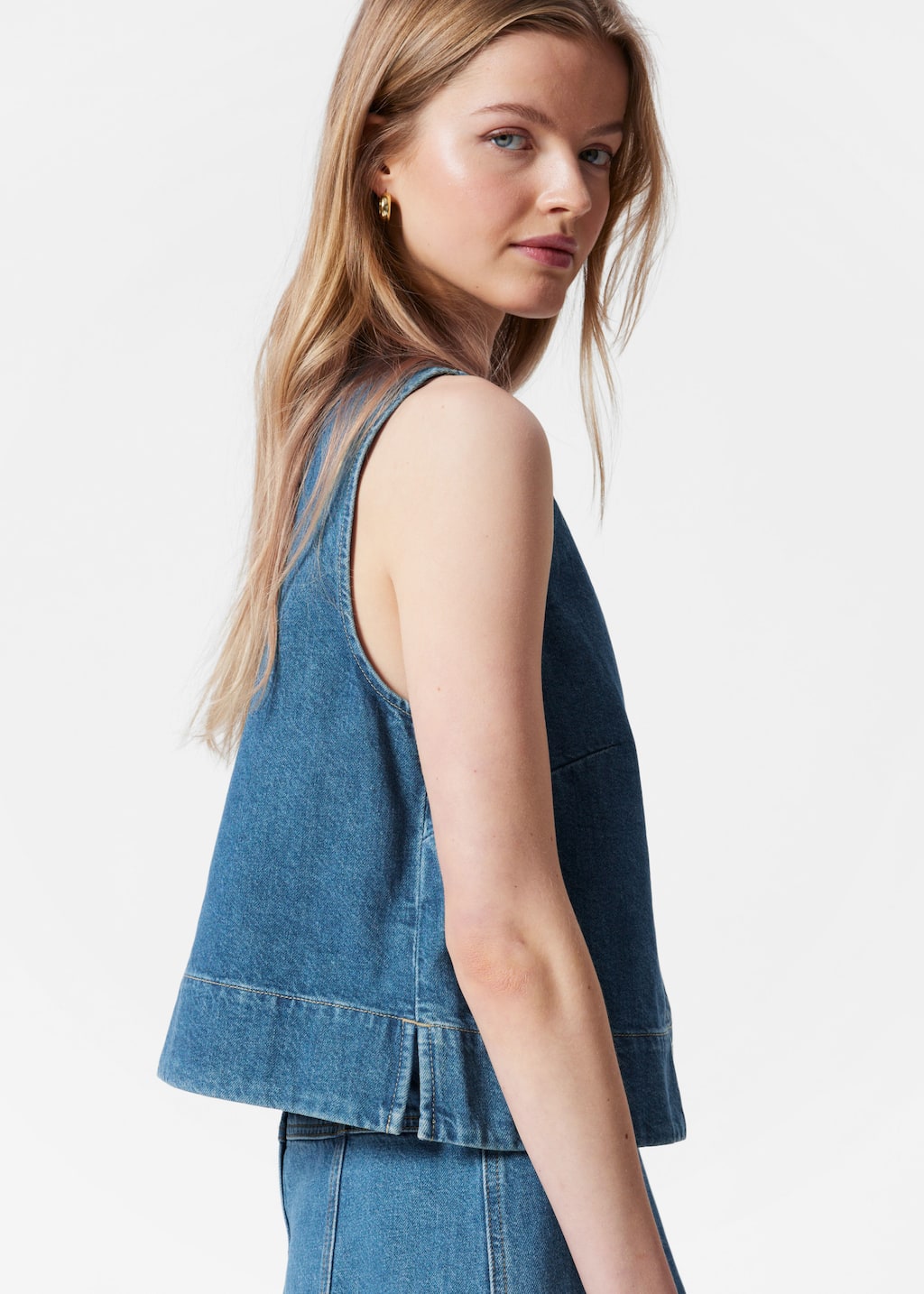 Chaleco vaquero - Azul - Lookbook