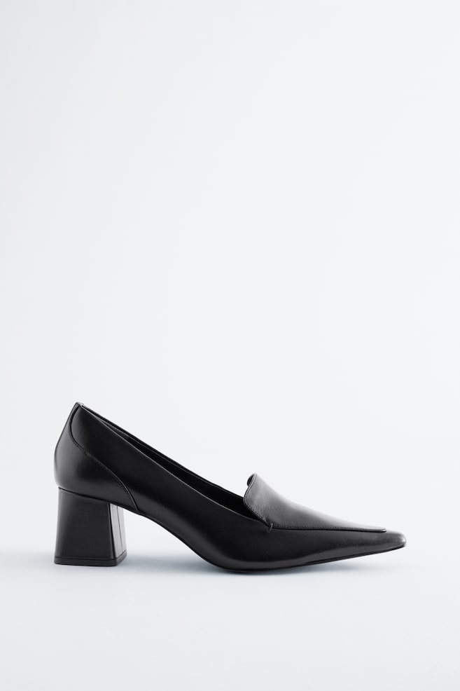 Escarpins en cuir - Noir/Couleur crème - 1