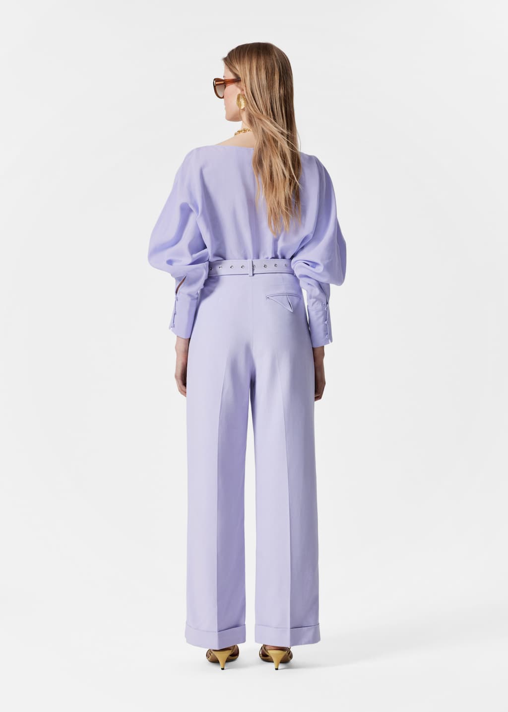 Press-Crease Trousers - Beige - Lookbook