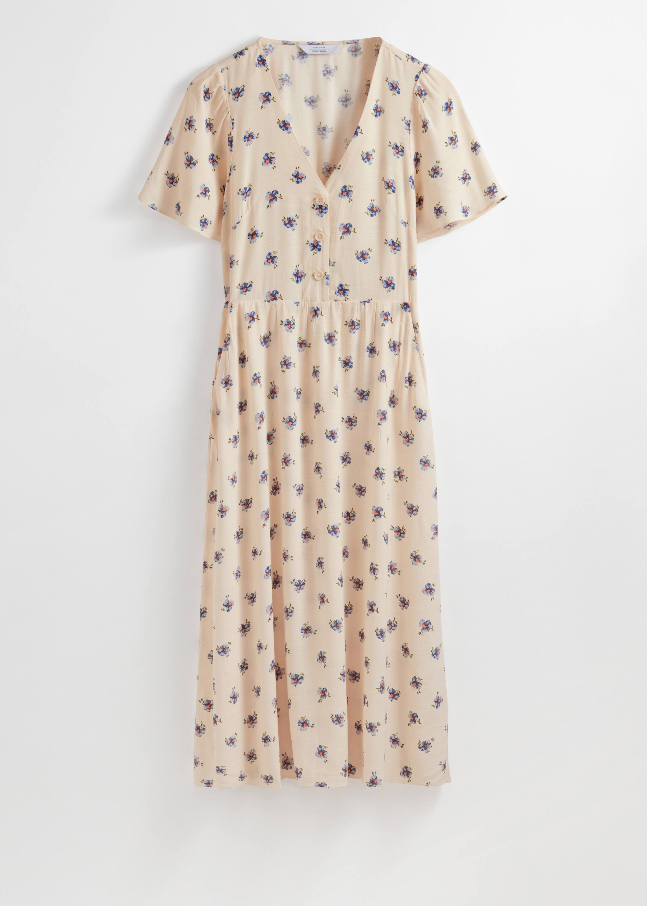 Visualizza immagine più grande: Abito midi con maniche svolazzanti - Giallo polvere - DONNA | H&M IT 1