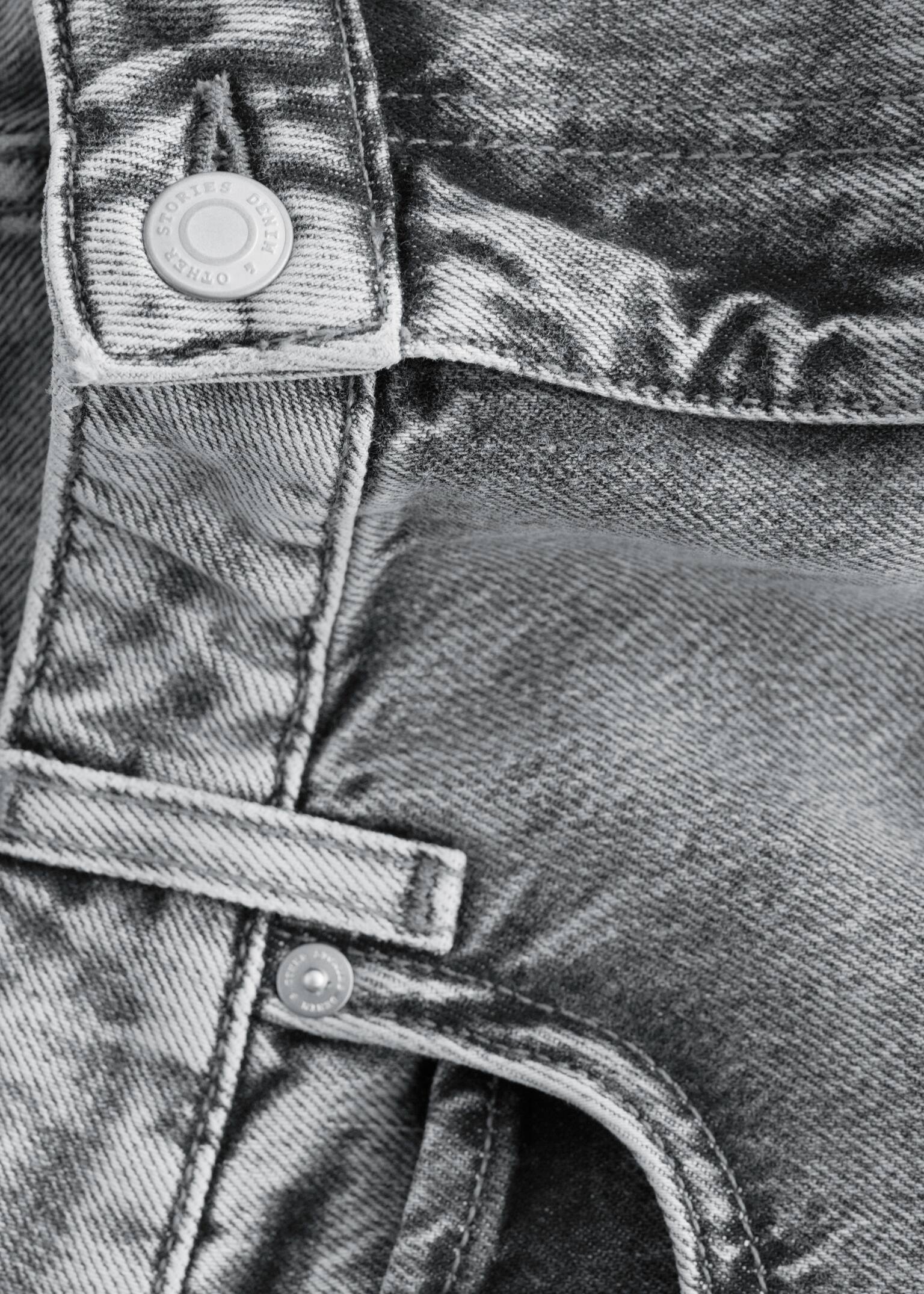 Дънки с прав крачол - Светло сиво - 9