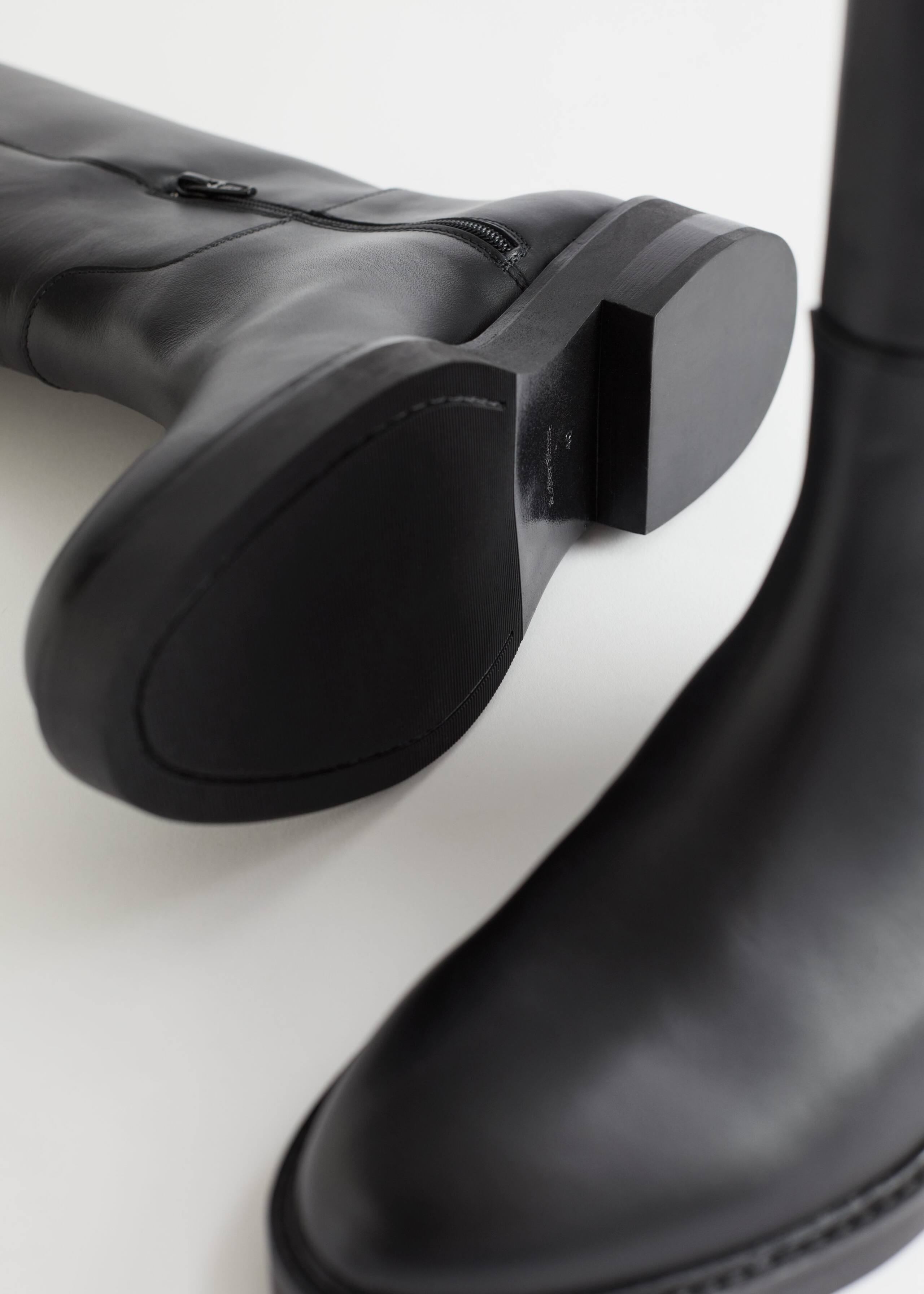 Leather Riding Boots - Black - Still Life