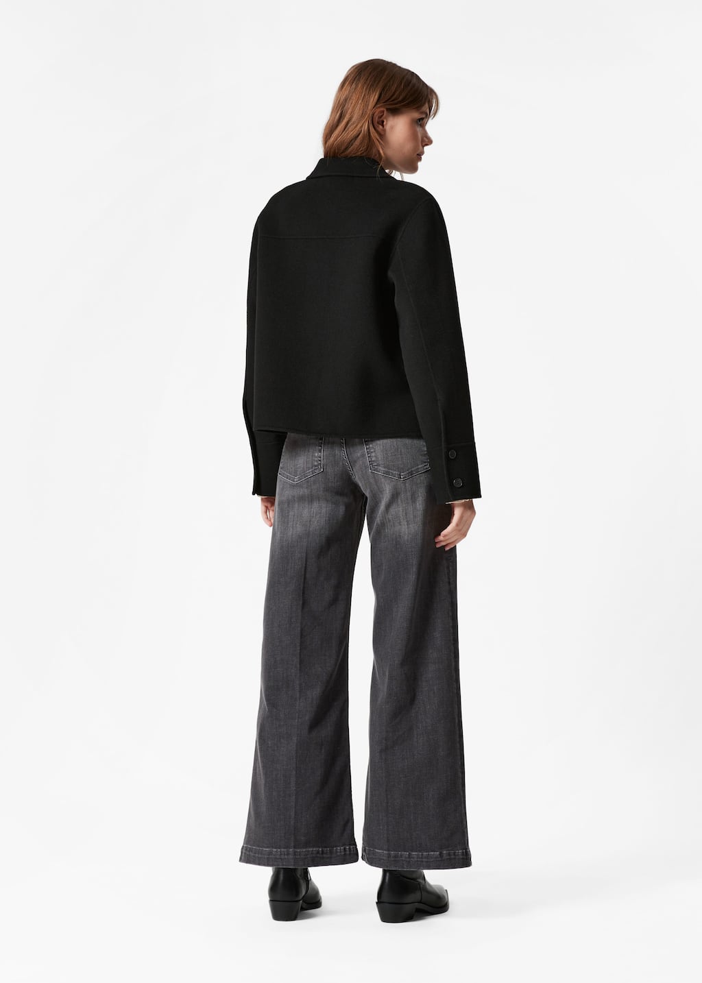 Image of Collared Wool Jacket