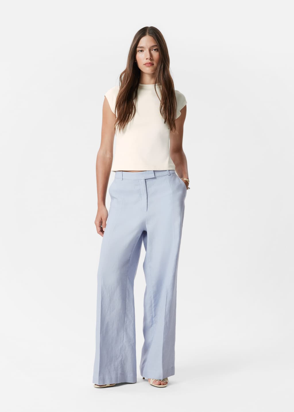 Image of Tailored Linen Trousers