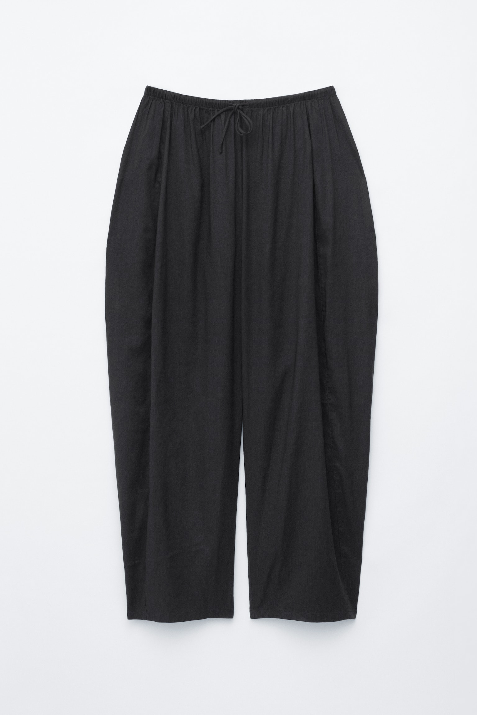 Wide-Leg Trousers - שחור/לבן - 1