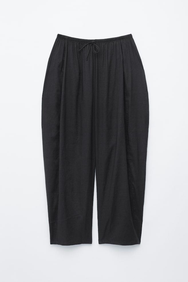Hose mit weitem Bein - Schwarz/Weiß - 1