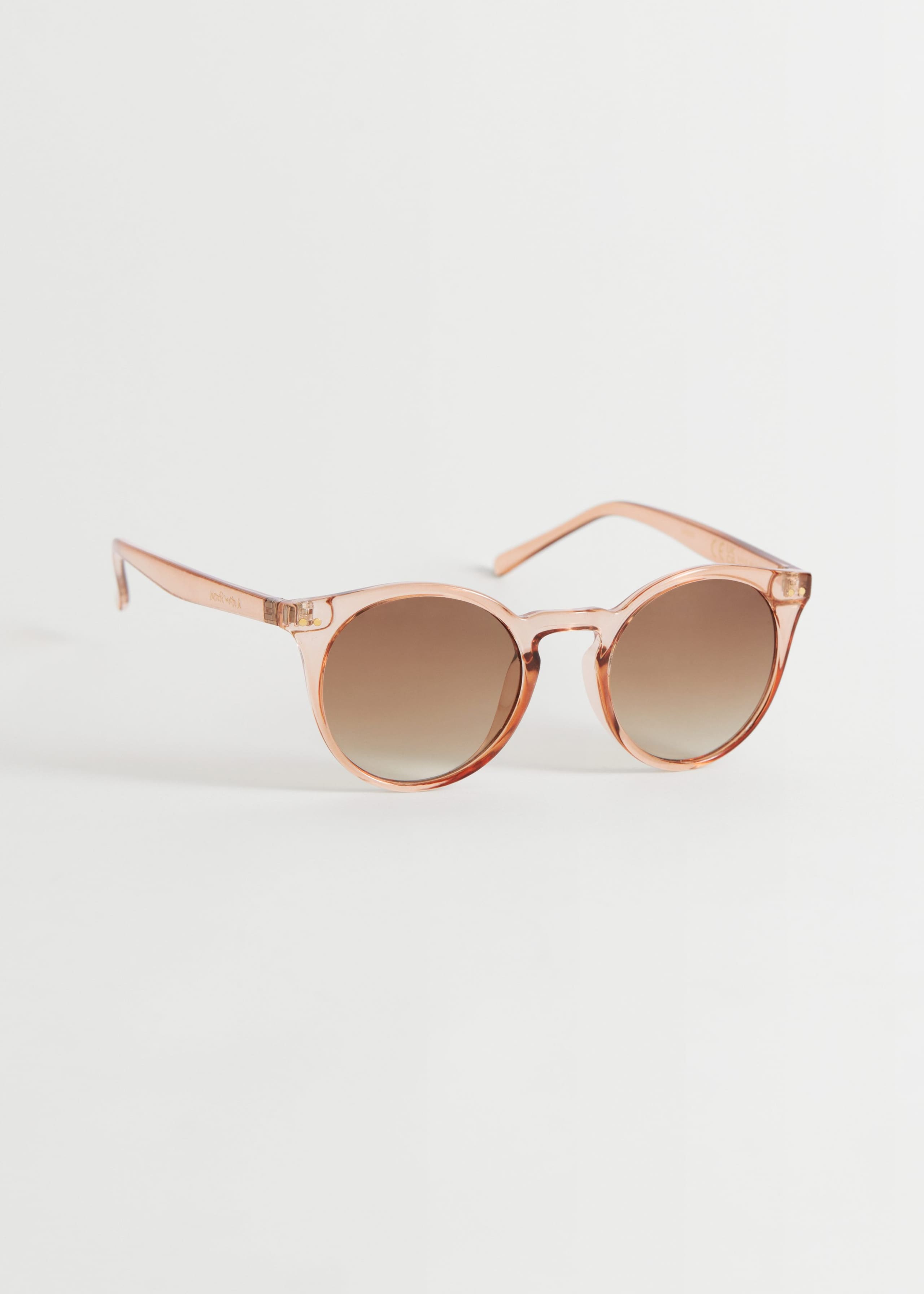 Pantos Round Sunglasses - Orange Transparent - Natura morta