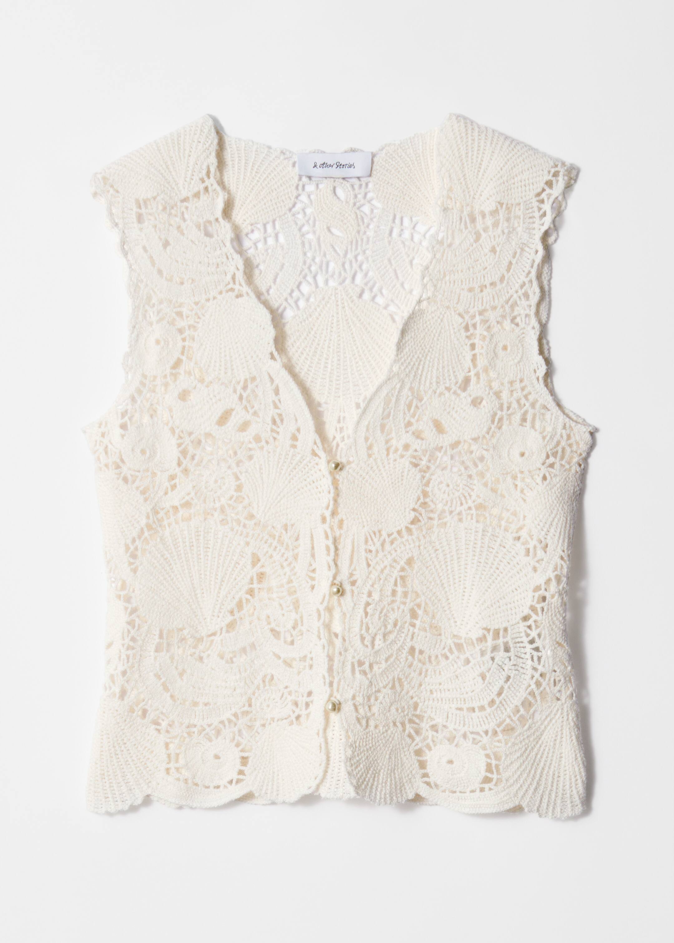 Ver imagen más grande: Top de ganchillo - Blanco - MUJER | H&M ES 5
