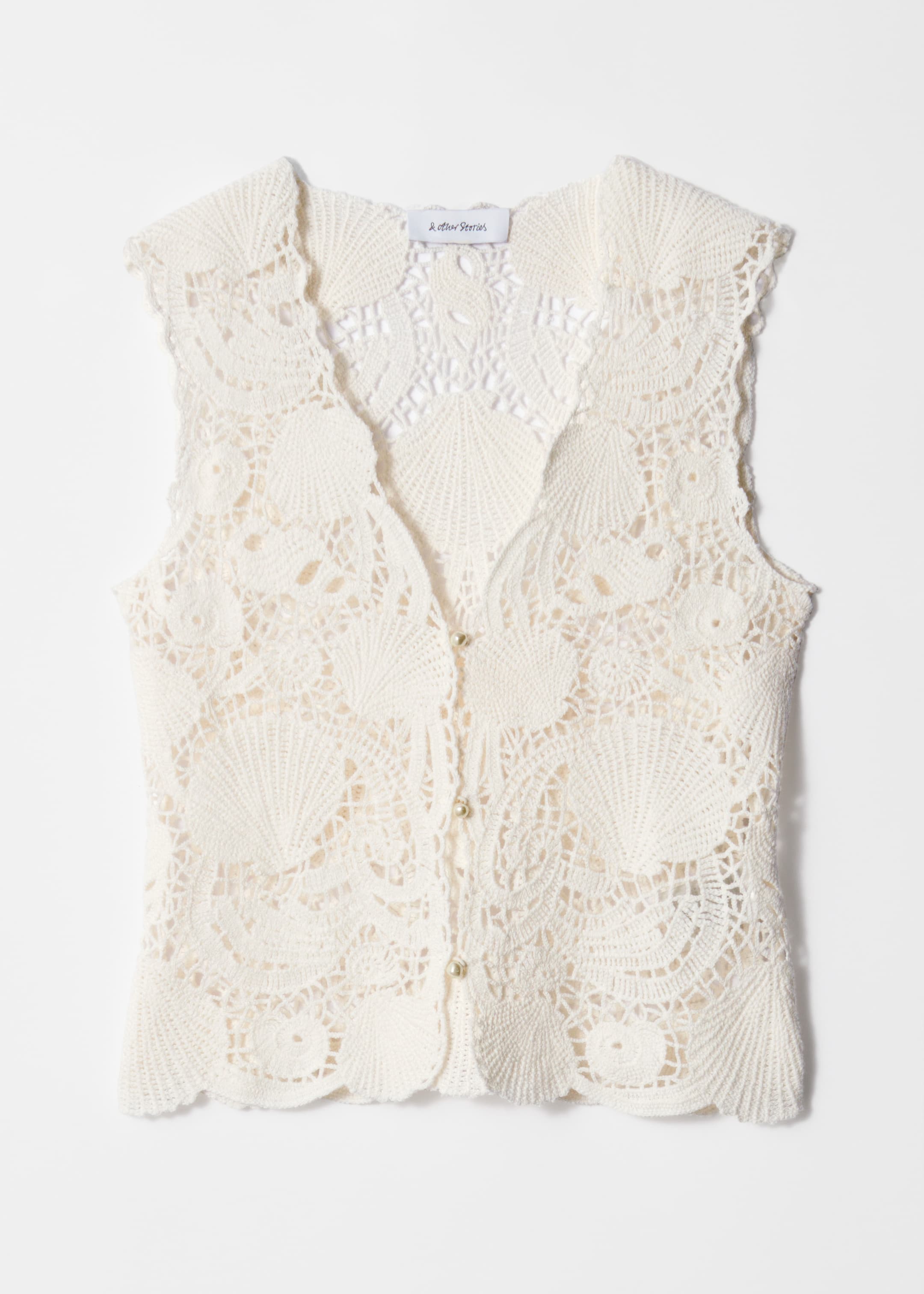 Größeres Bild ansehen: Häkelweste - Weiß - Ladies | H&M DE 5