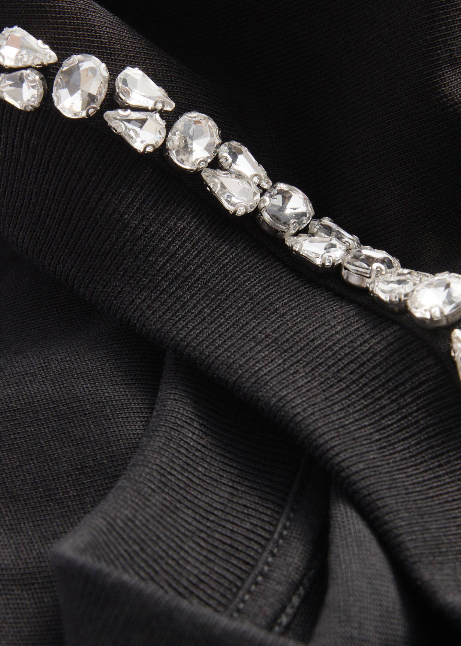 Embellished T-Shirt - Black/White - 2