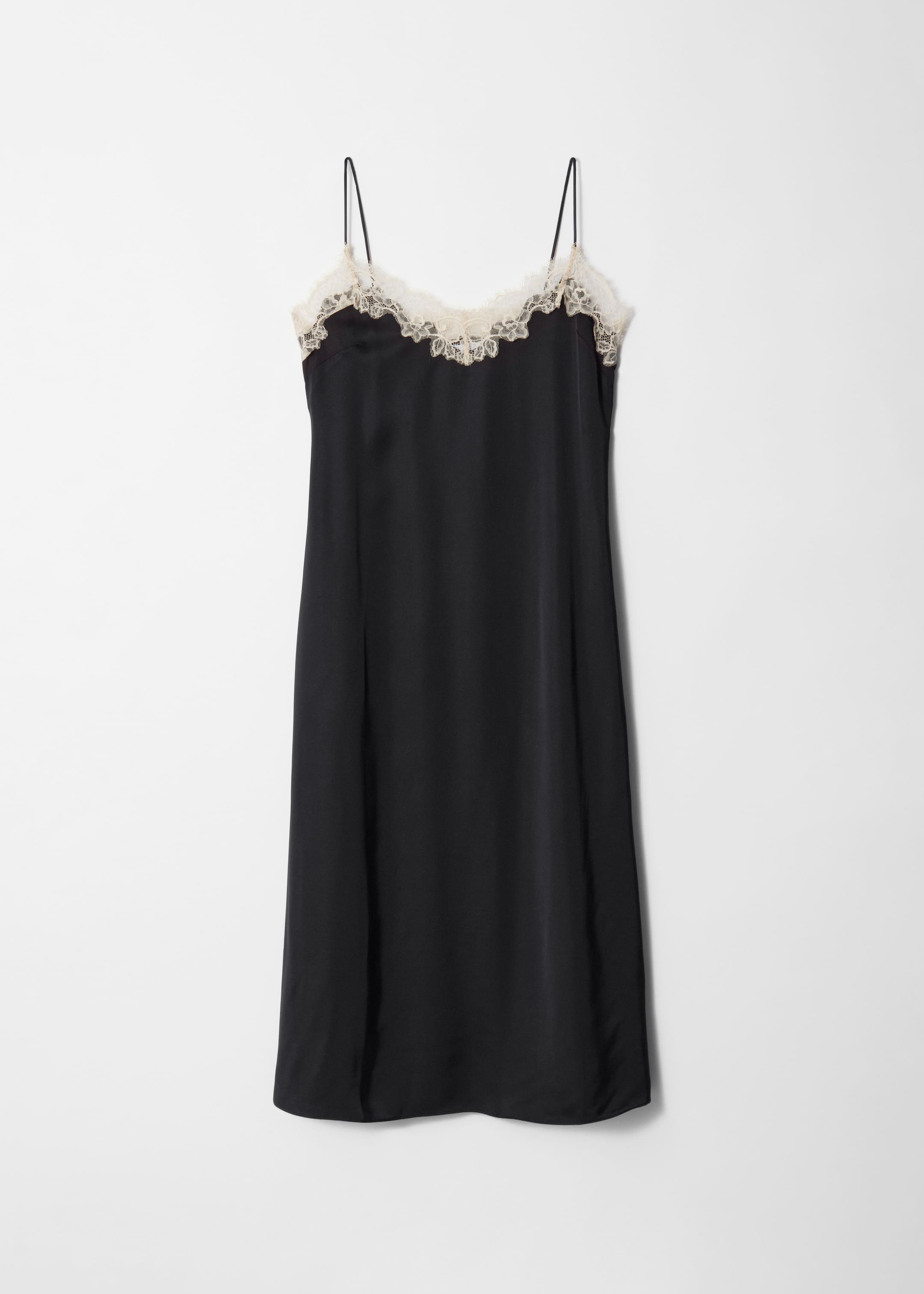 Visualizza immagine più grande: Abito sottoveste midi in raso - Nero - DONNA | H&M IT 6