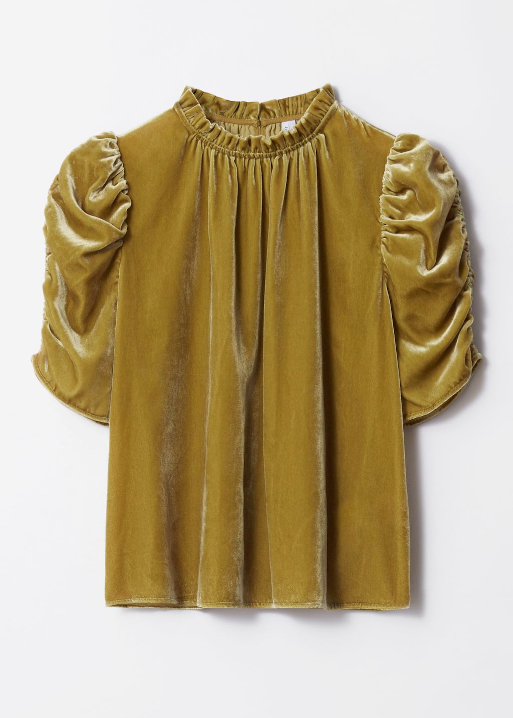 Puff Sleeve Velvet Top - Olive - Still Life
