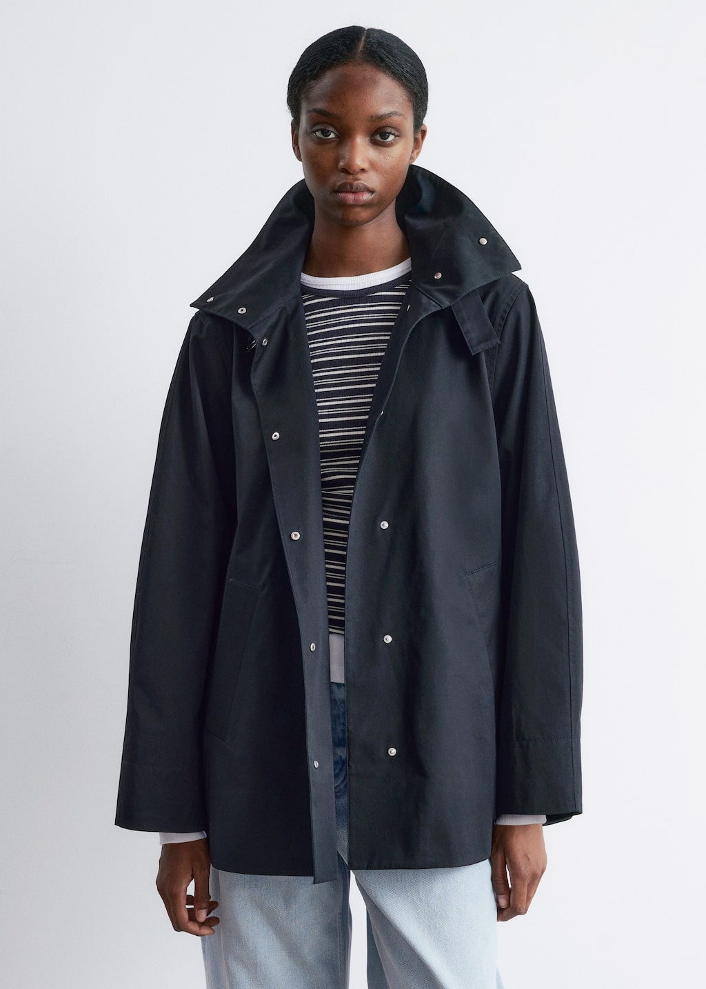 Image of A-line Funnel-Neck Jacket