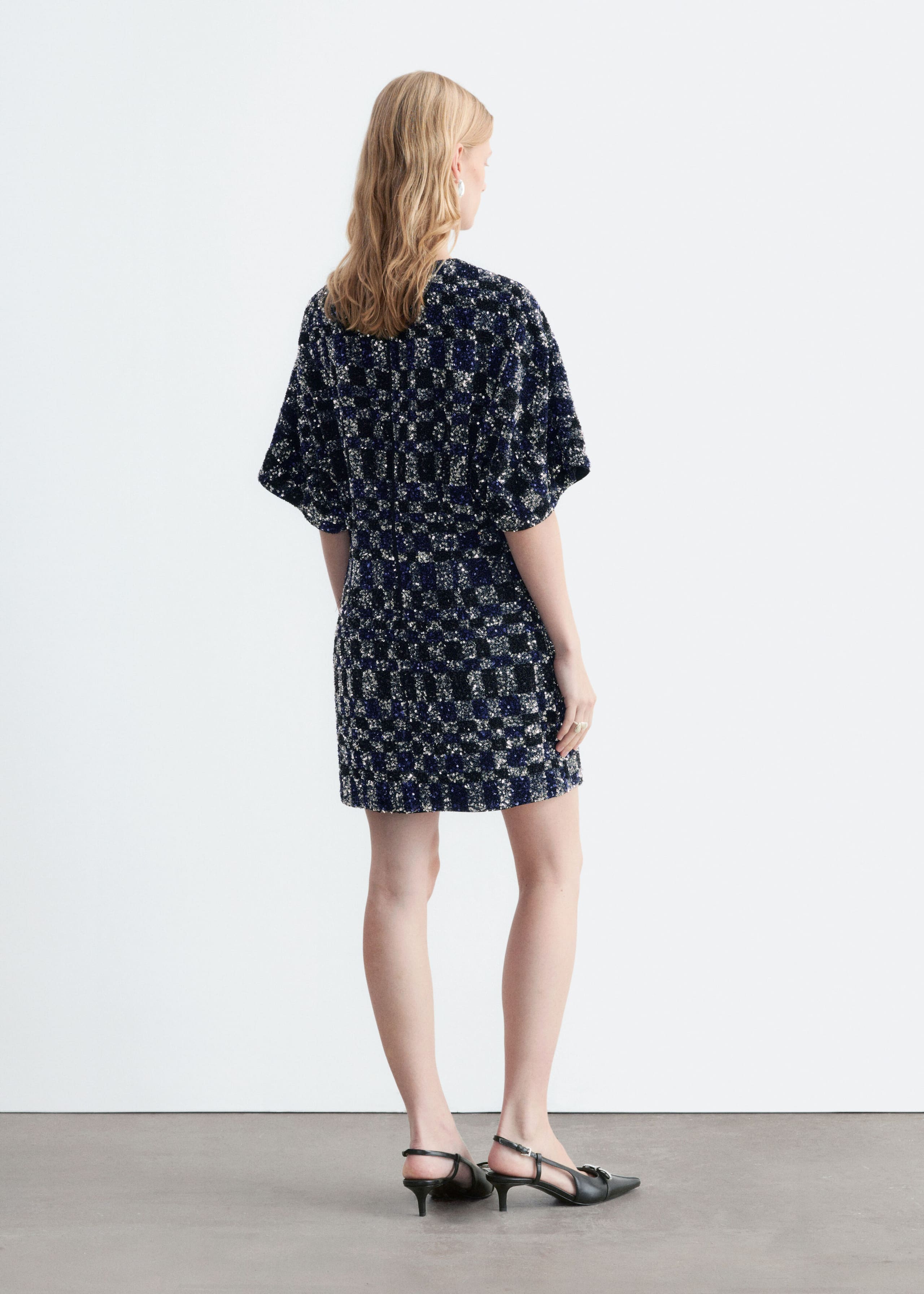 Mini Sequin Dress - Dark Blue/Silver - Lookbook