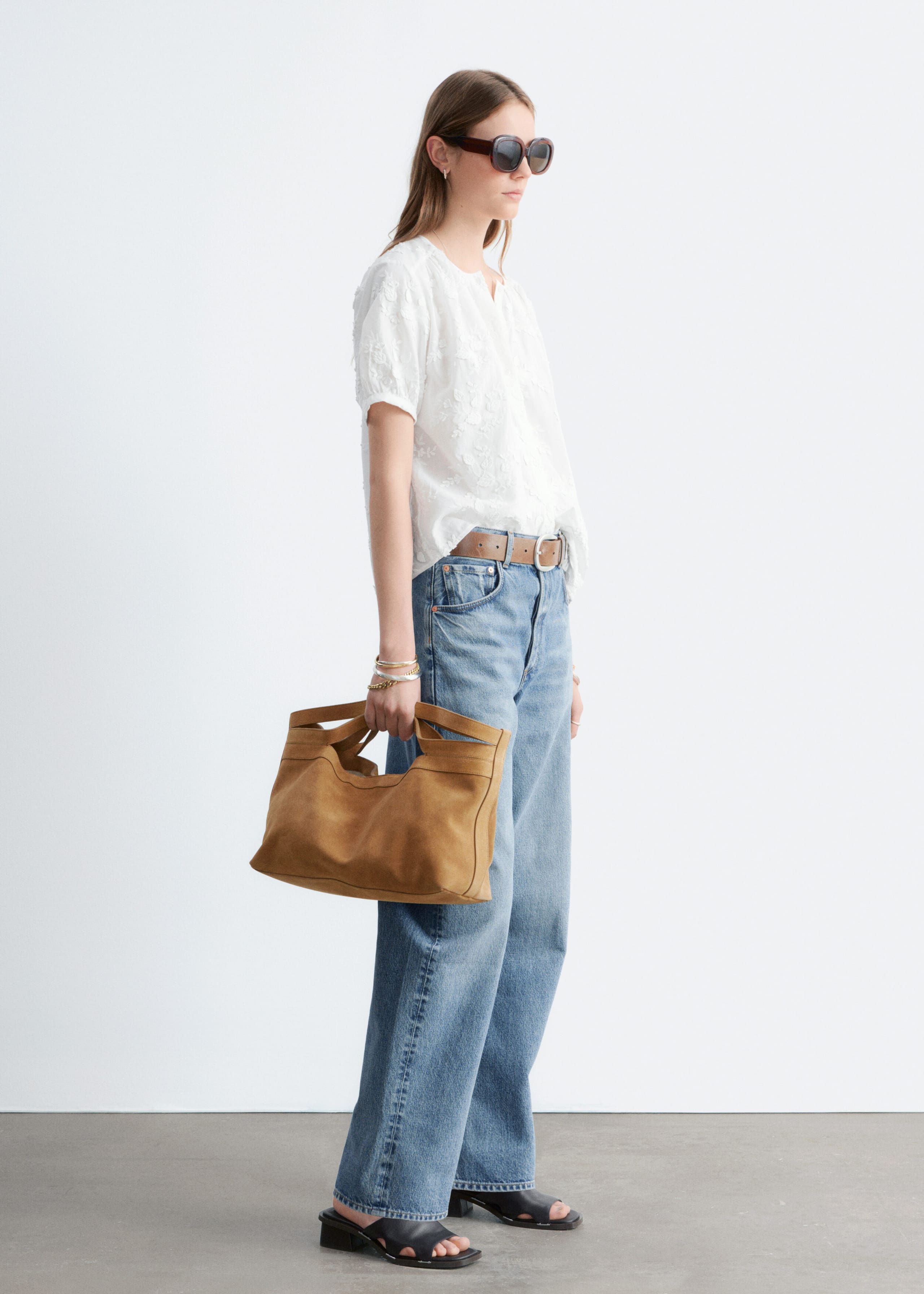 Image of Blouse oversize à manches ballon