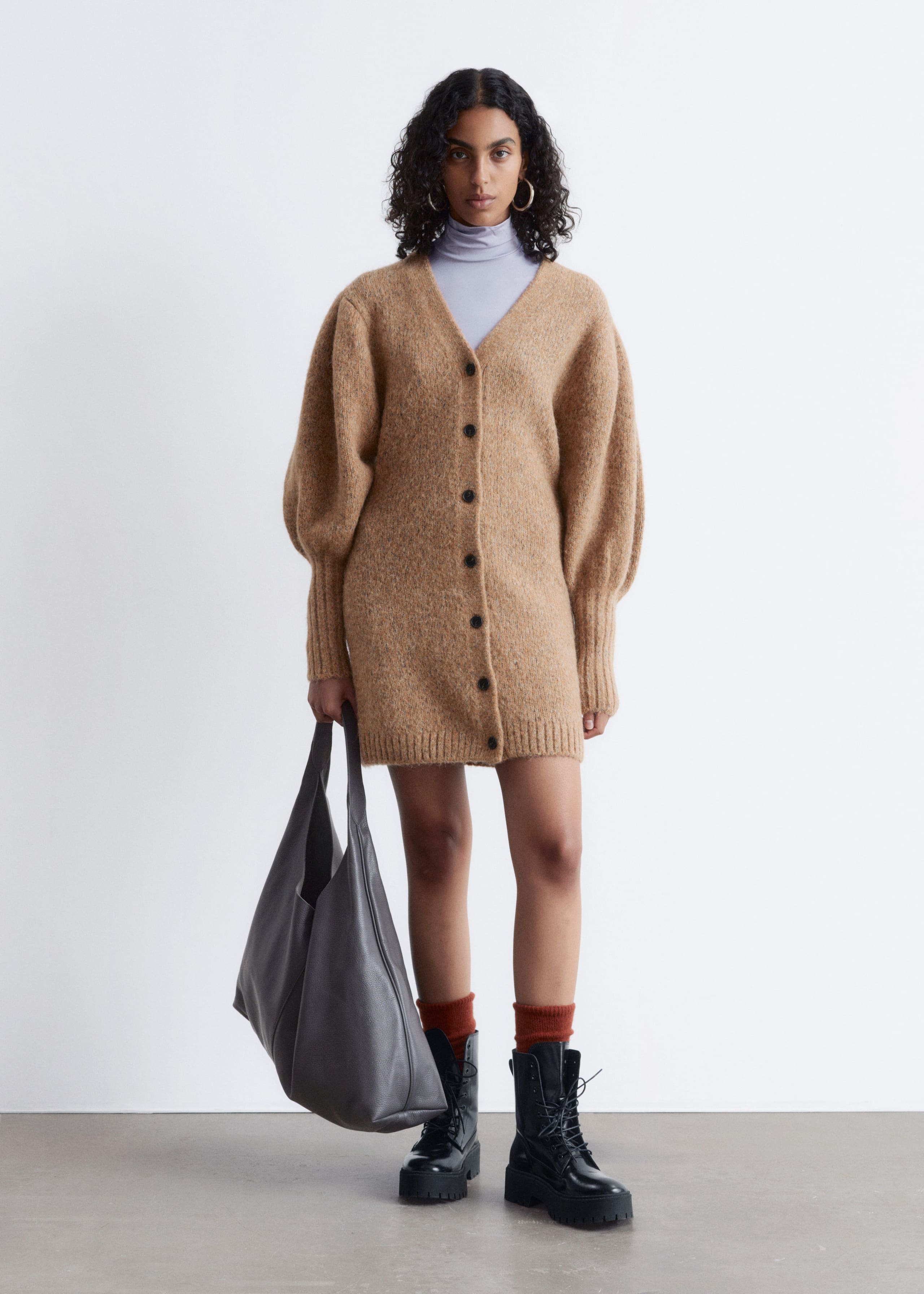 Image of Alpaca-Blend Mini Dress